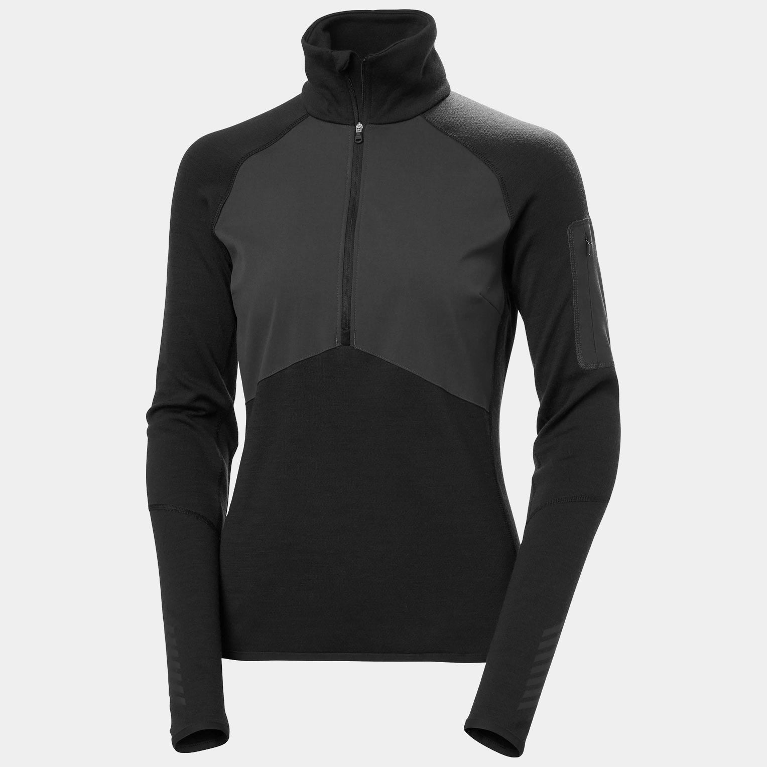 Women’s LIFA® Merino Wool  Midlayer Half Zip - 990 BLACK