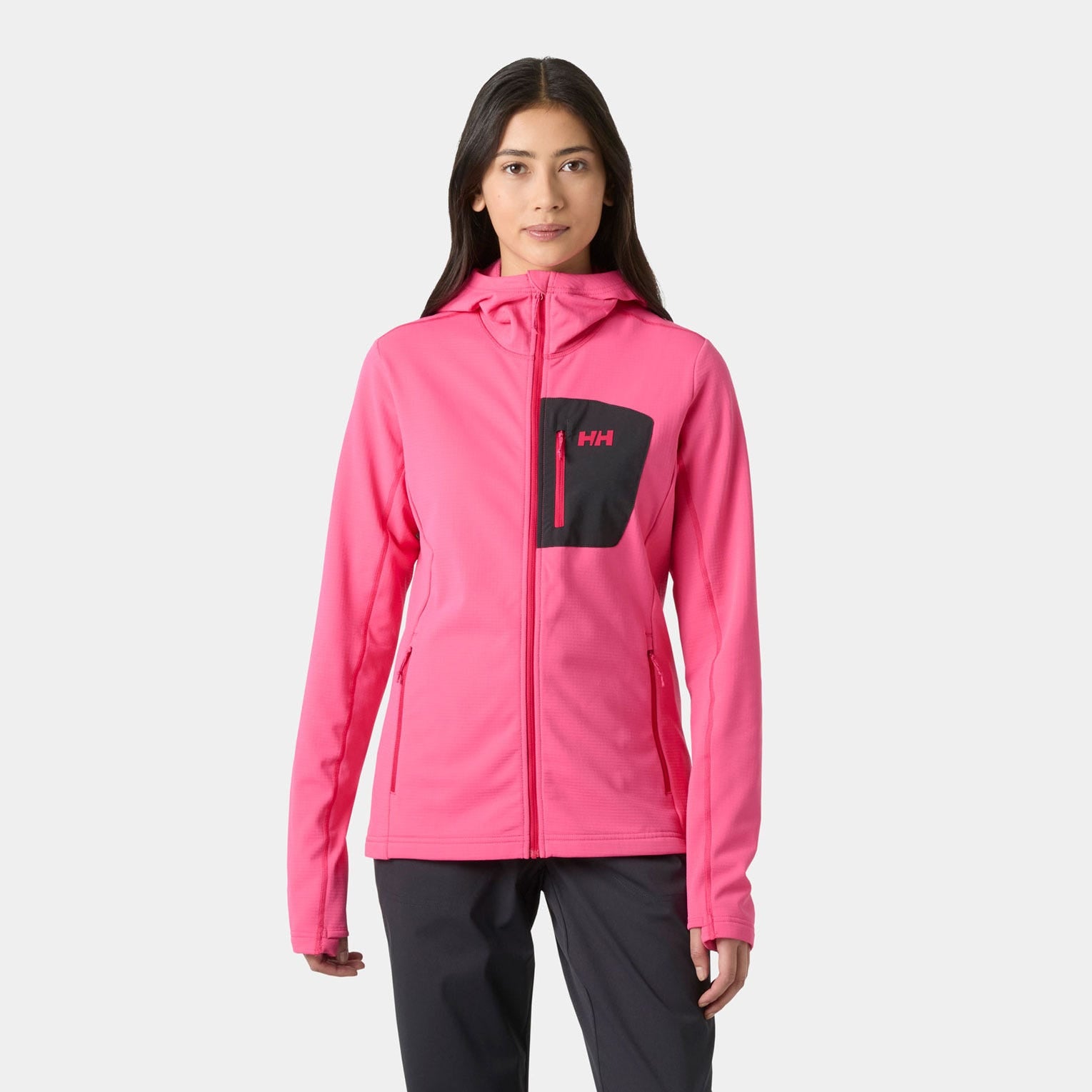 Women's Versalite Hooded Fleece Jacket - 074 HOT PINK