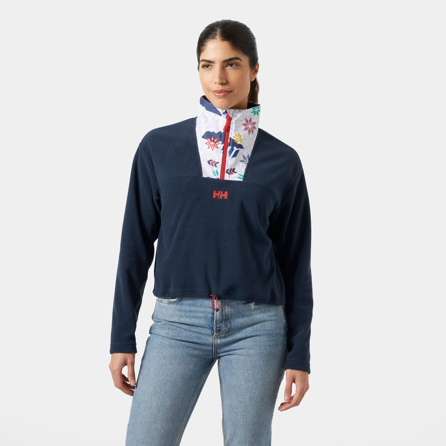 Women's Daybreaker Cropped Fleece - 597 NAVY