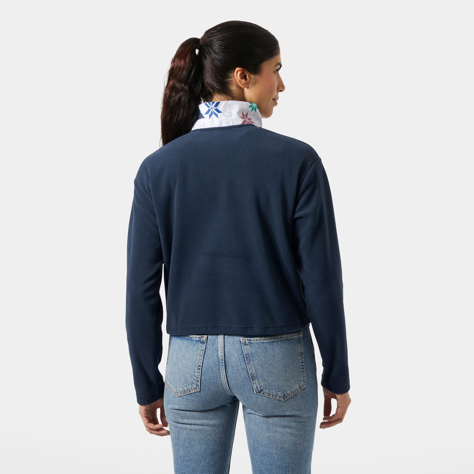 Women's Daybreaker Cropped Fleece - 597 NAVY