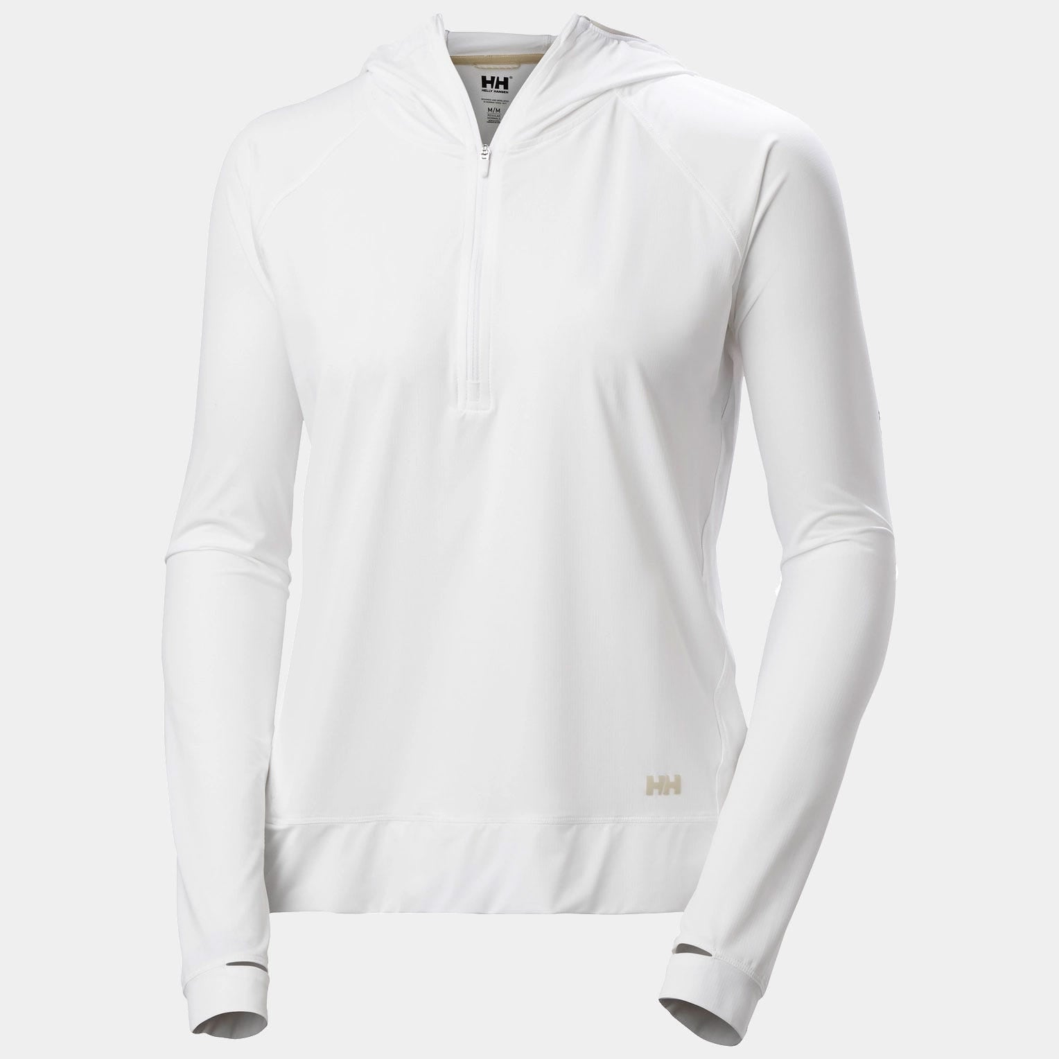 Women's Shine Solen Half-Zip Sun Hoodie - 001 WHITE