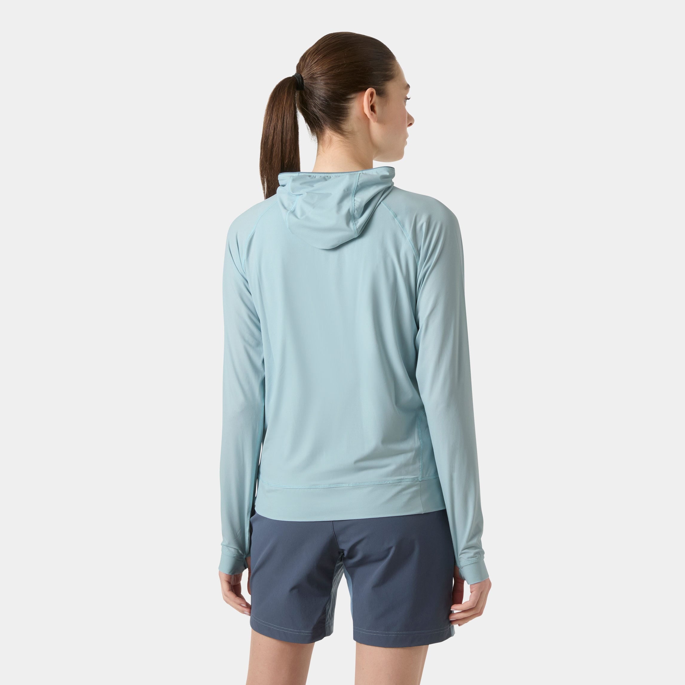 Women's Shine Solen Half-Zip Sun Hoodie - 537 BARELY BLUE