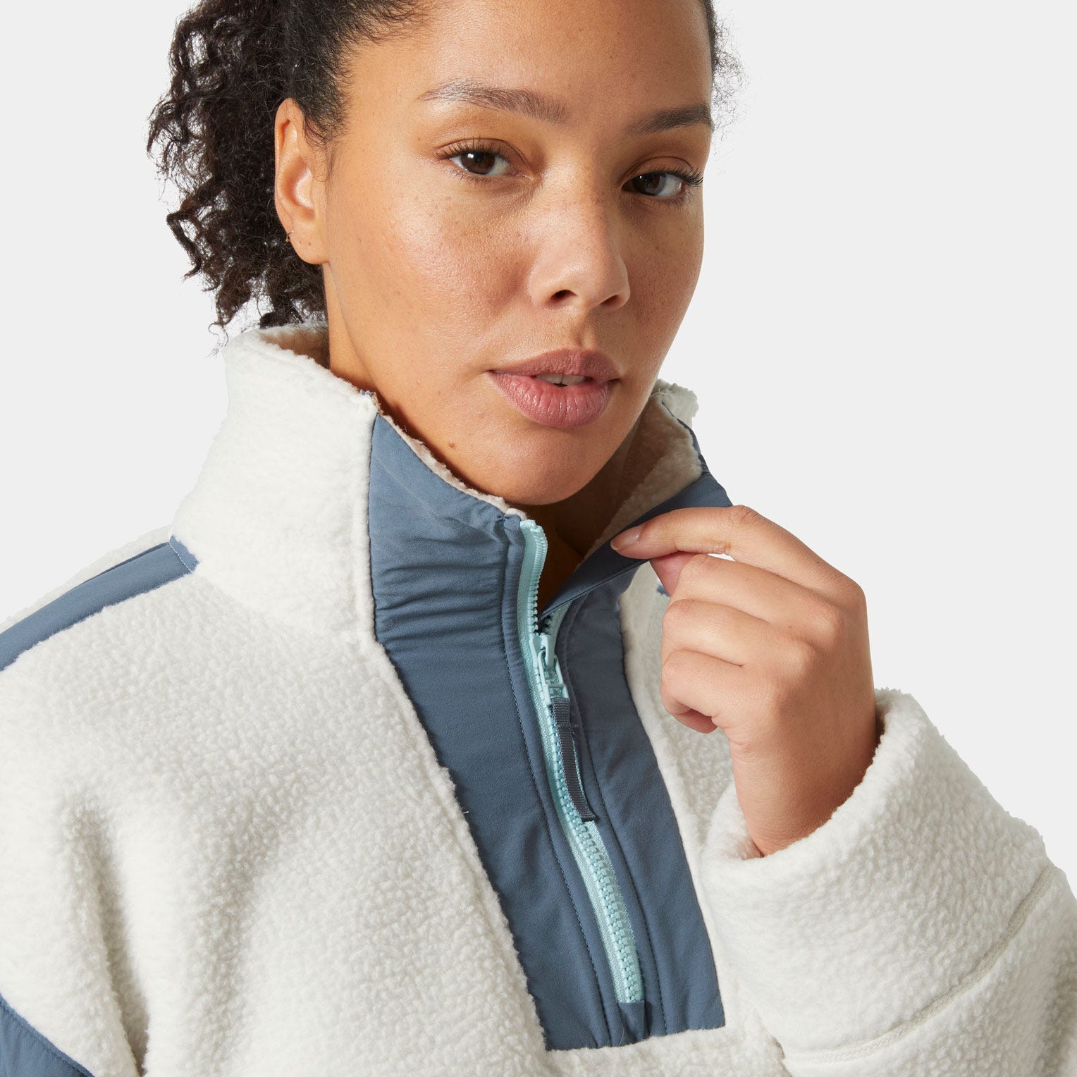 Women's Imperial Pile Zip Pullover - 047 SNOW