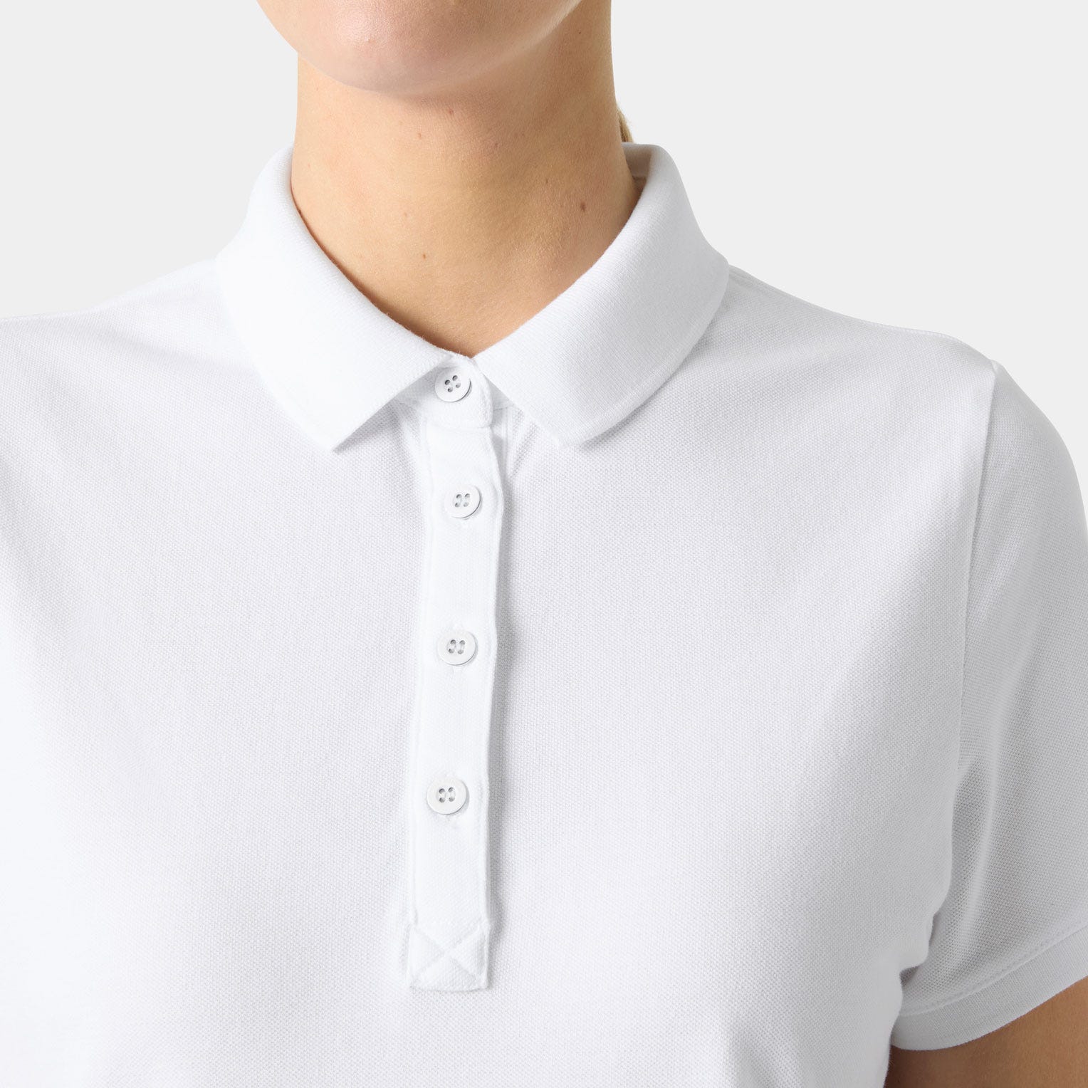Women's Crew Pique 2 Polo - 001 WHITE