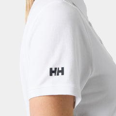Women's Crew Pique 2 Polo - 001 WHITE
