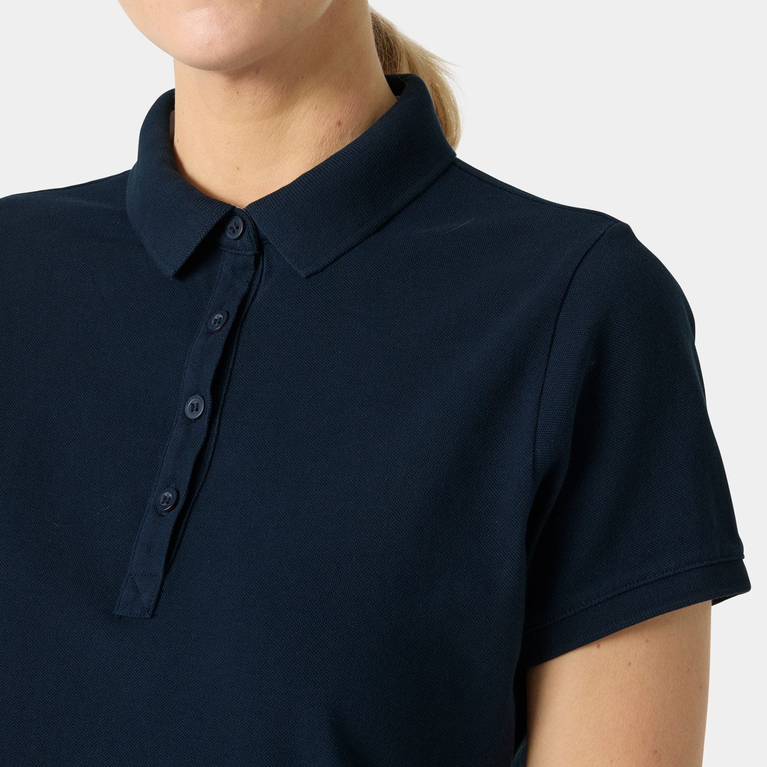 Women's Crew Pique 2 Polo - 597 NAVY