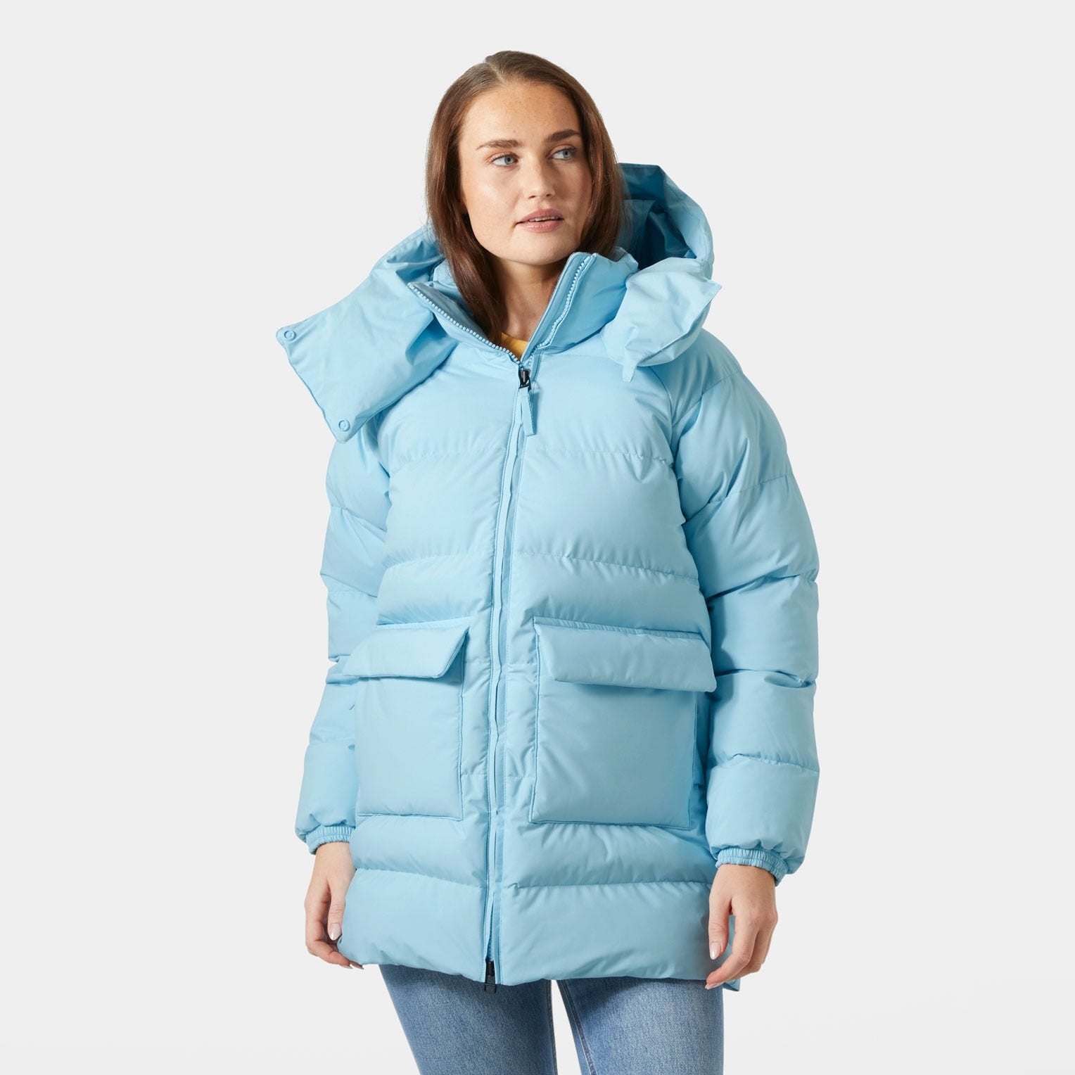 Women's Ellie Puffy Parka - 607 LIGHT CYAN