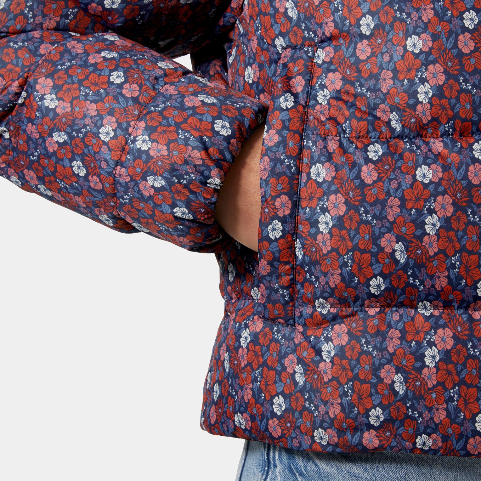 Women's Jade Puffer Jacket - 597 NAVY FLORAL AOP