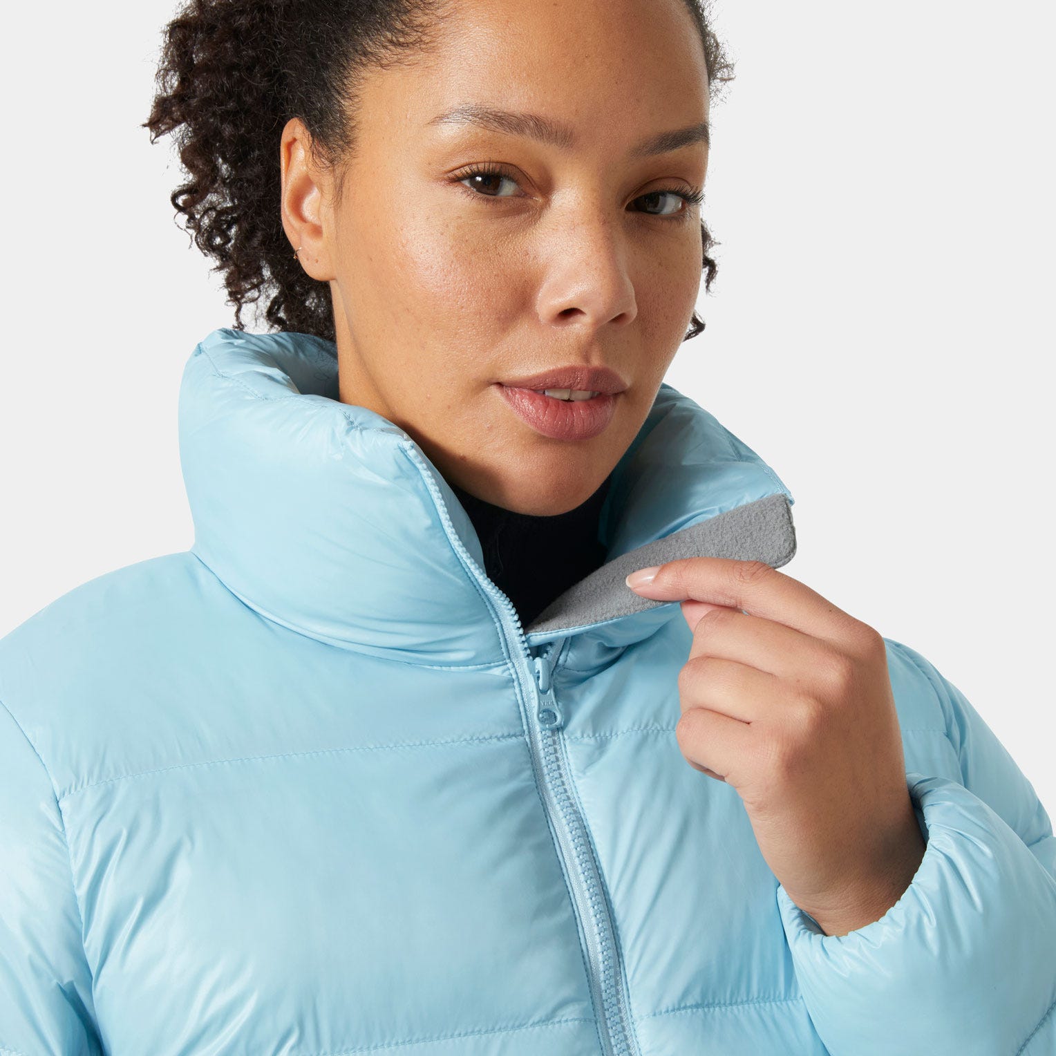 Women's Jade Puffer Jacket - 607 LIGHT CYAN