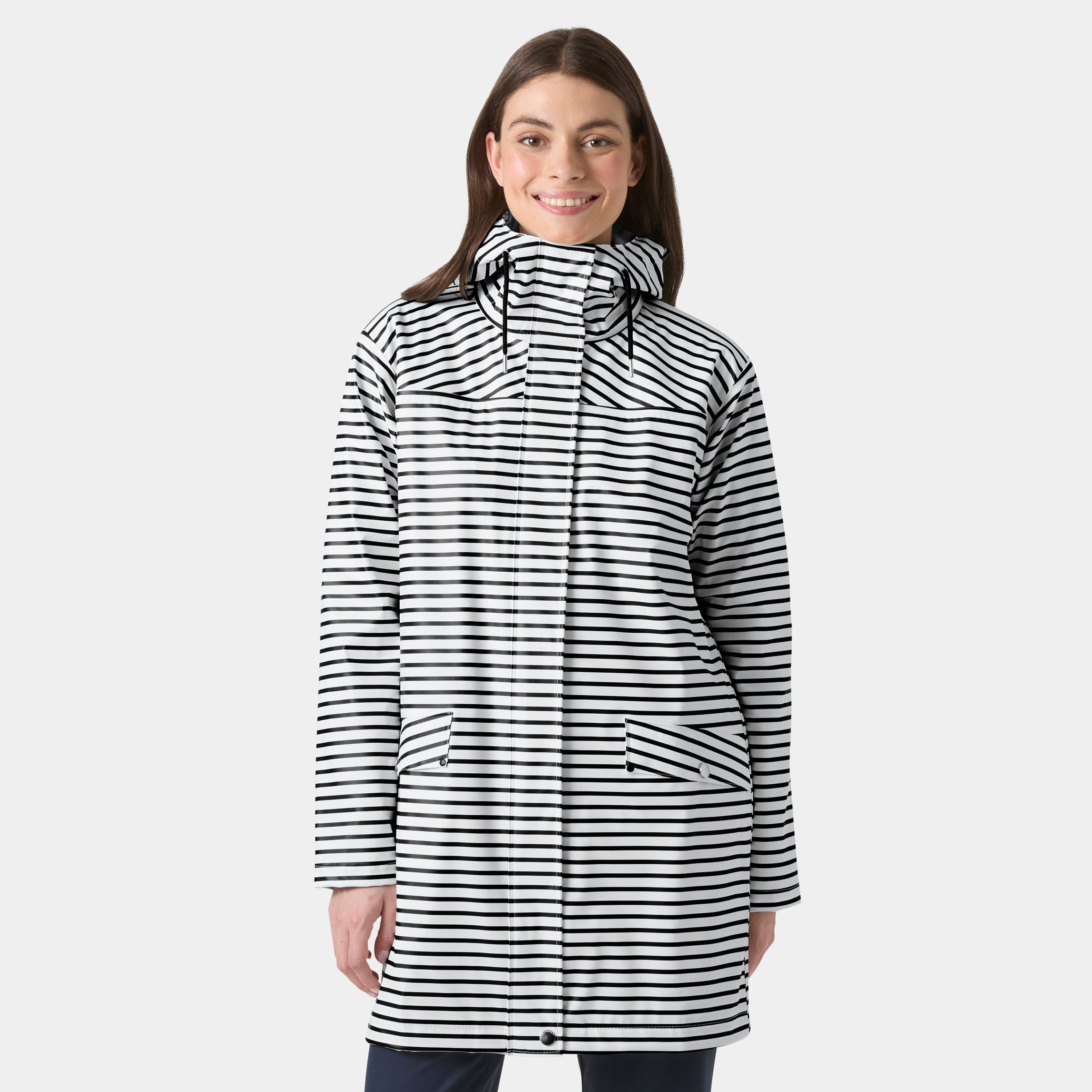 Women's Moss Raincoat - 001 WHITE NAVY
