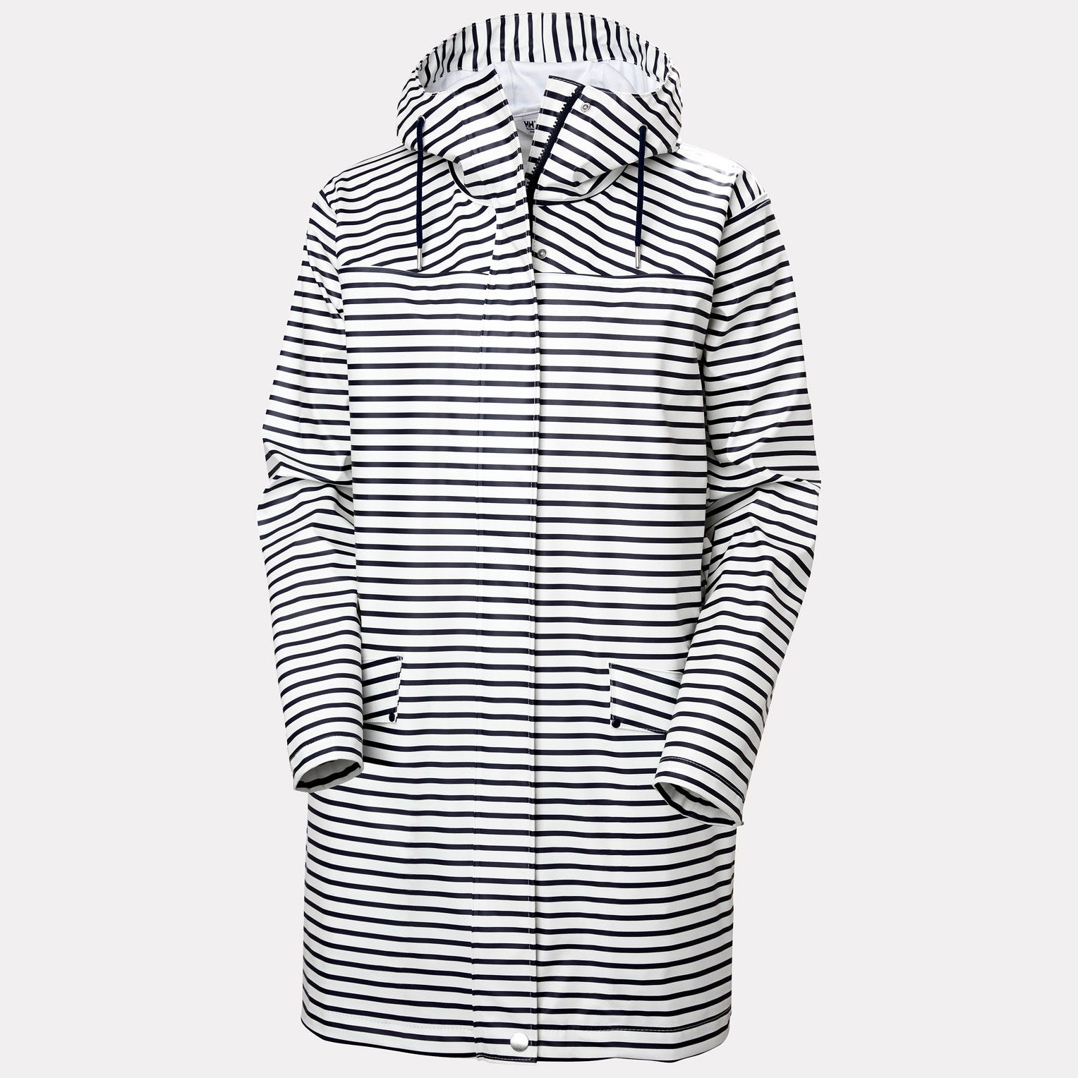 Women's Moss Raincoat - 001 WHITE NAVY
