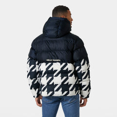 Men's Oslo Graphic Puffy Jacket - 597 NAVY HOUNDSTOOTH AOP