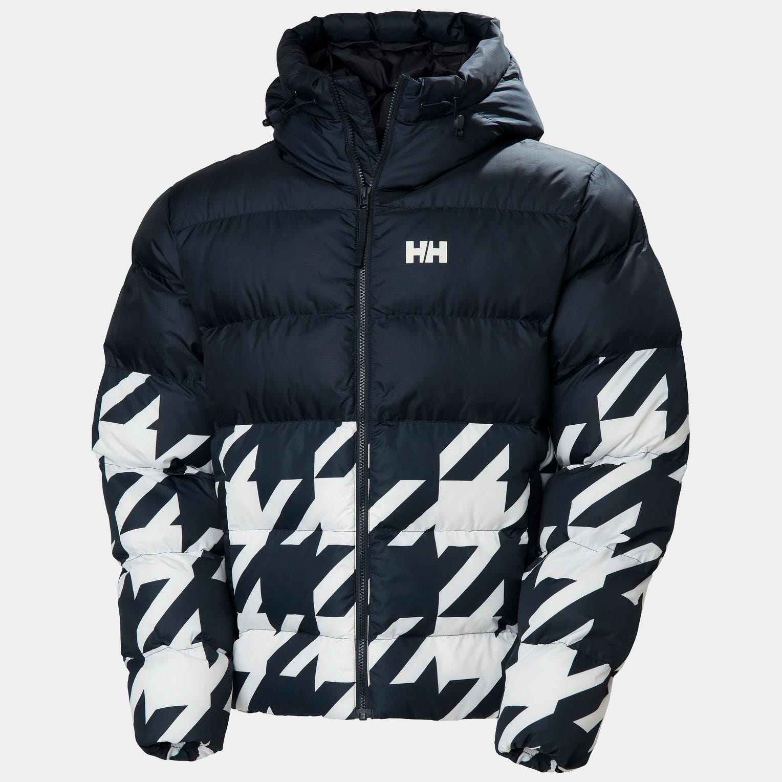 Men's Oslo Graphic Puffy Jacket - 597 NAVY HOUNDSTOOTH AOP