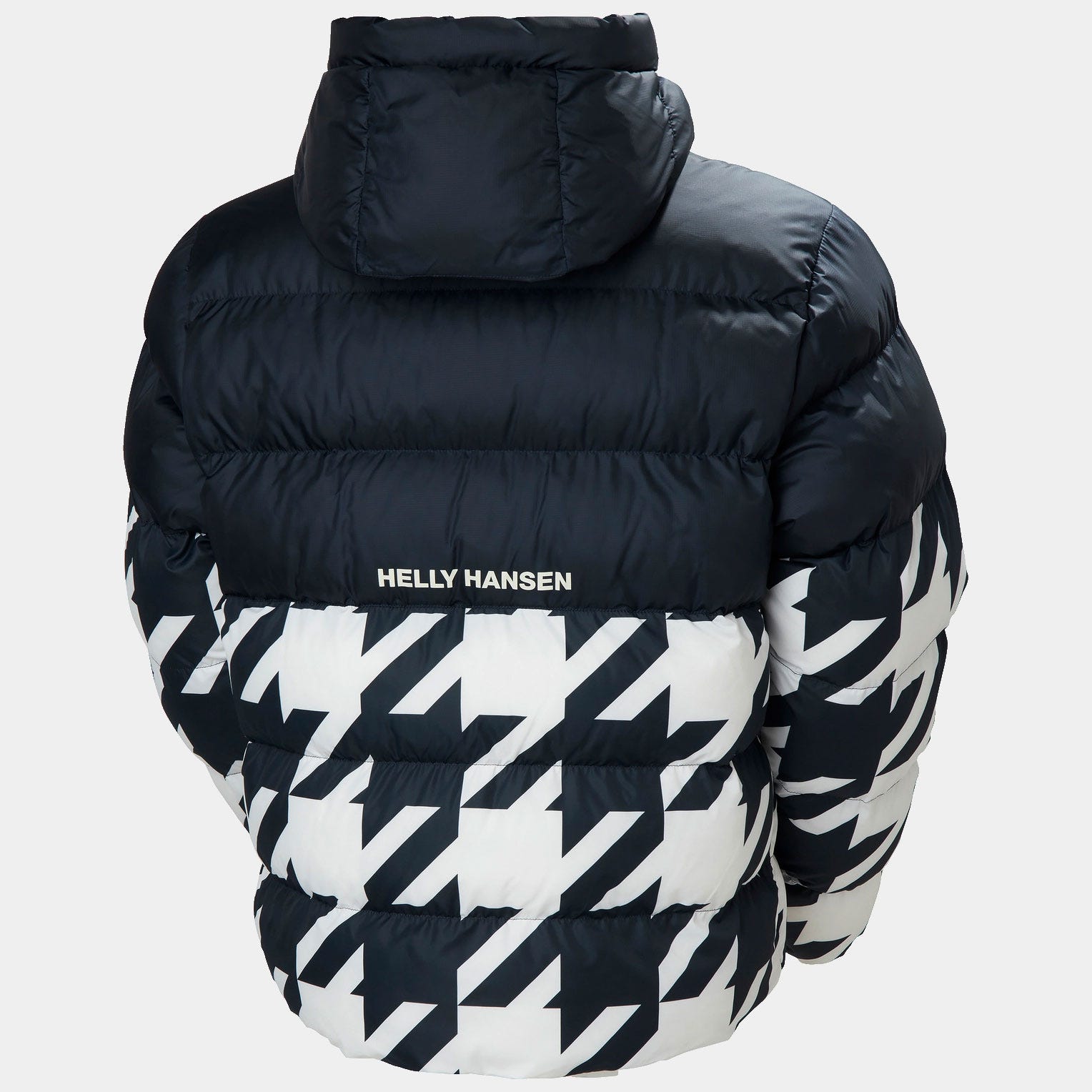 Men's Oslo Graphic Puffy Jacket - 597 NAVY HOUNDSTOOTH AOP