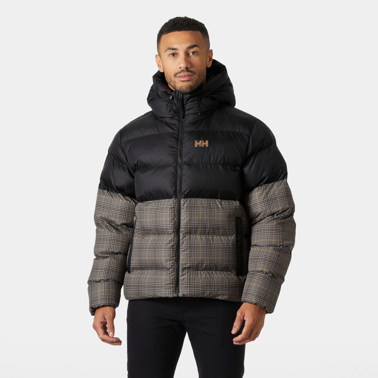 Men's Oslo Graphic Puffy Jacket - 757 PEBBLE BROXBURN PLAID AOP