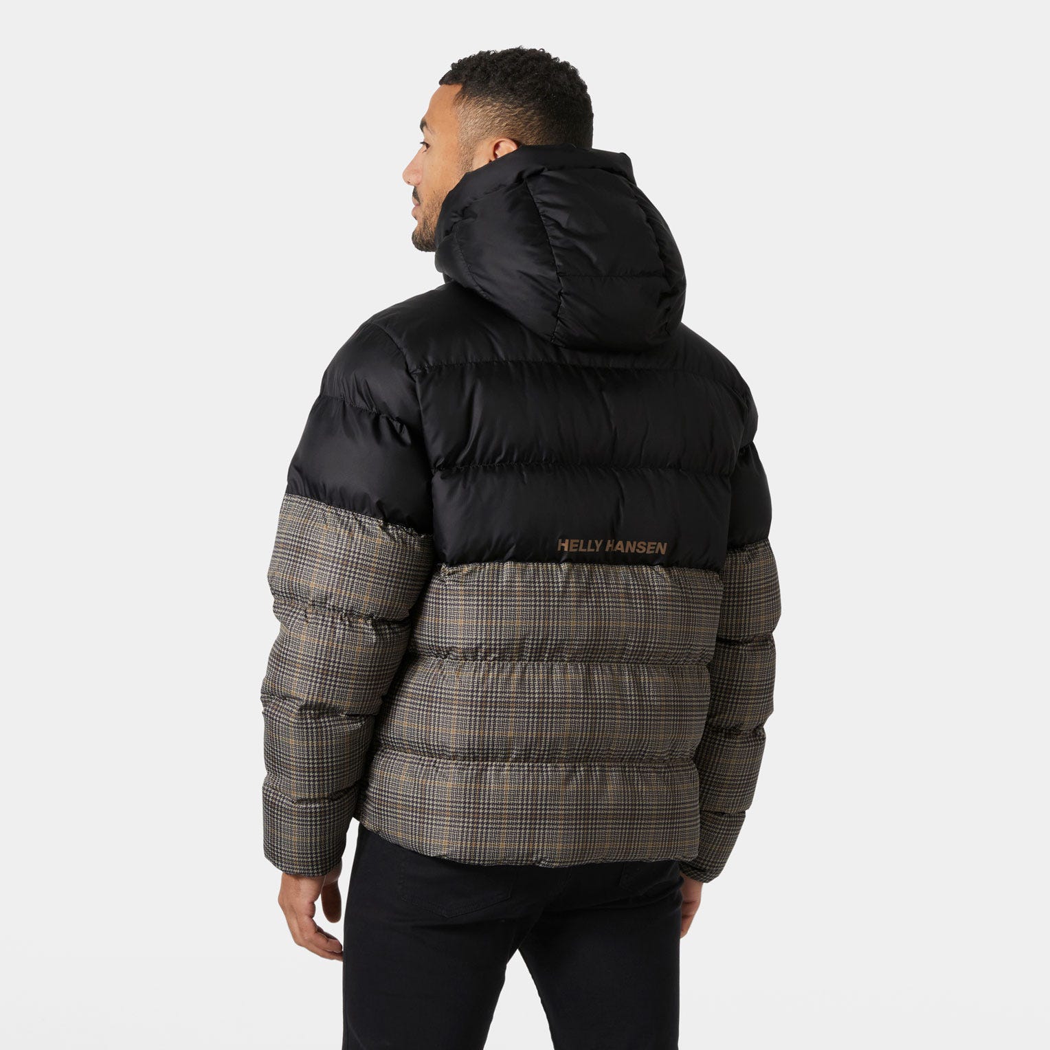 Men's Oslo Graphic Puffy Jacket - 757 PEBBLE BROXBURN PLAID AOP