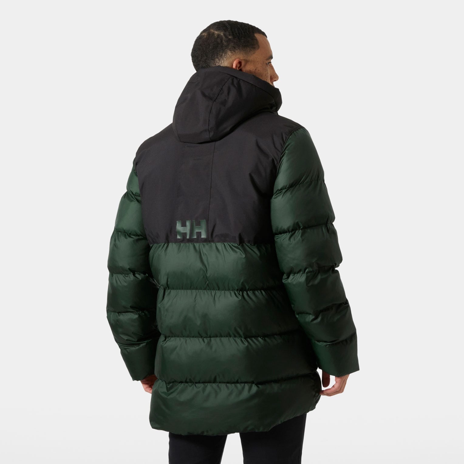 Men's Active Puffy Long Jacket - 418 DARK JUNGLE