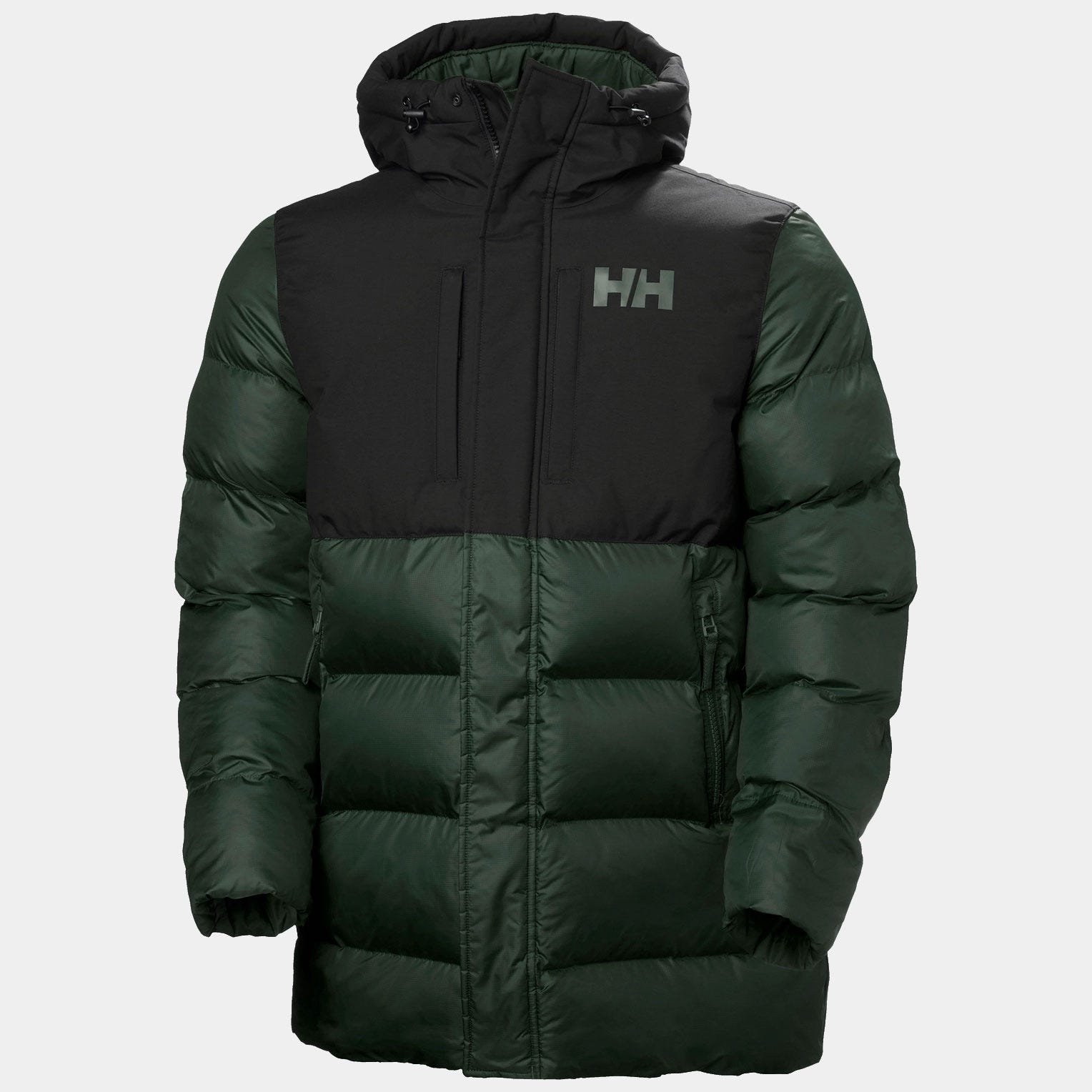Men's Active Puffy Long Jacket - 418 DARK JUNGLE