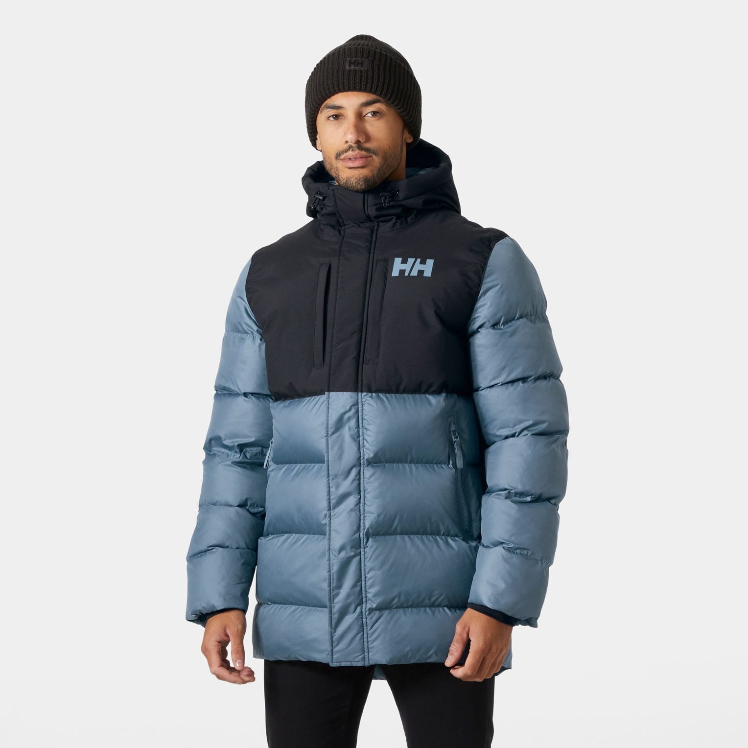 Men's Active Puffy Long Jacket - 601 WASHED NAVY