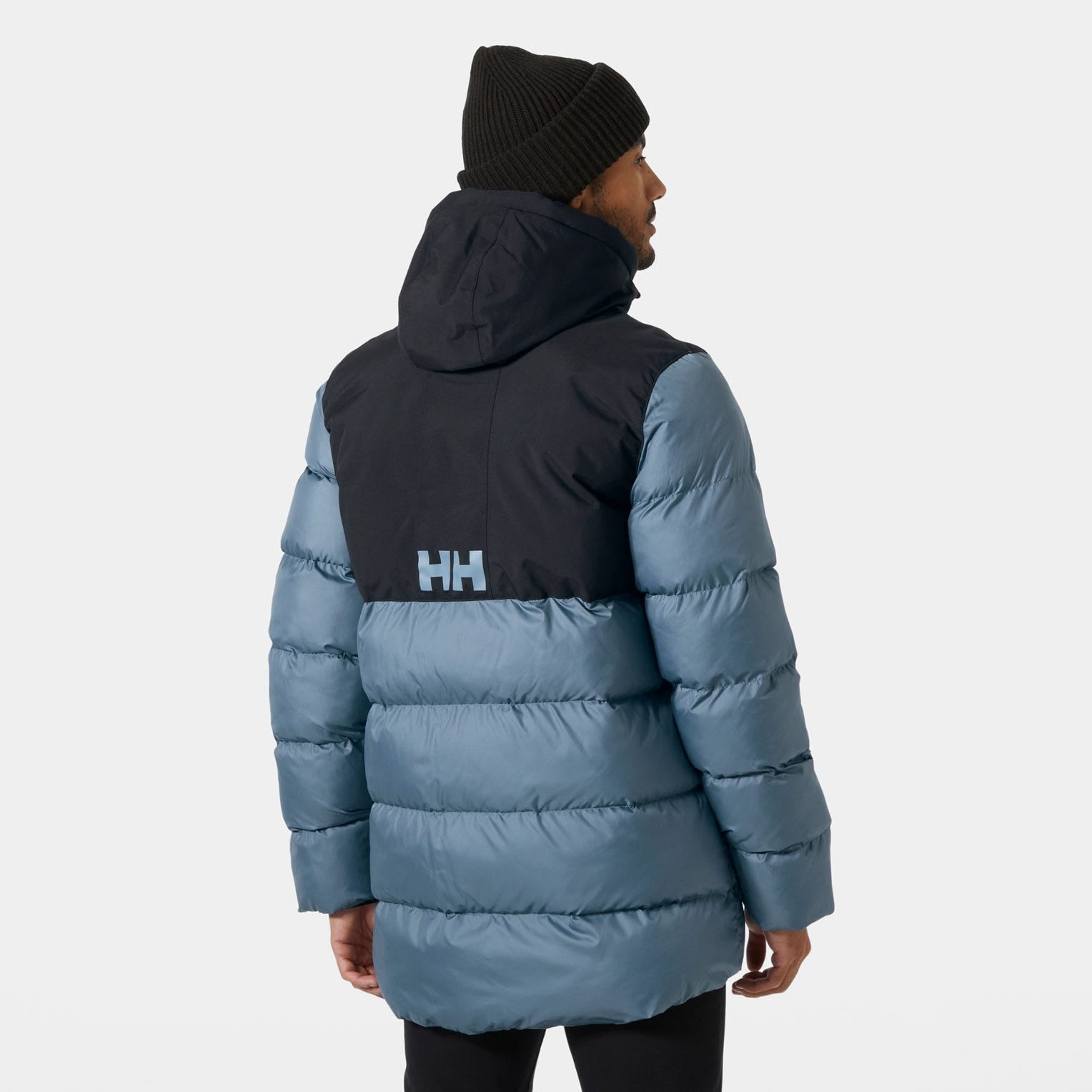 Men's Active Puffy Long Jacket - 601 WASHED NAVY