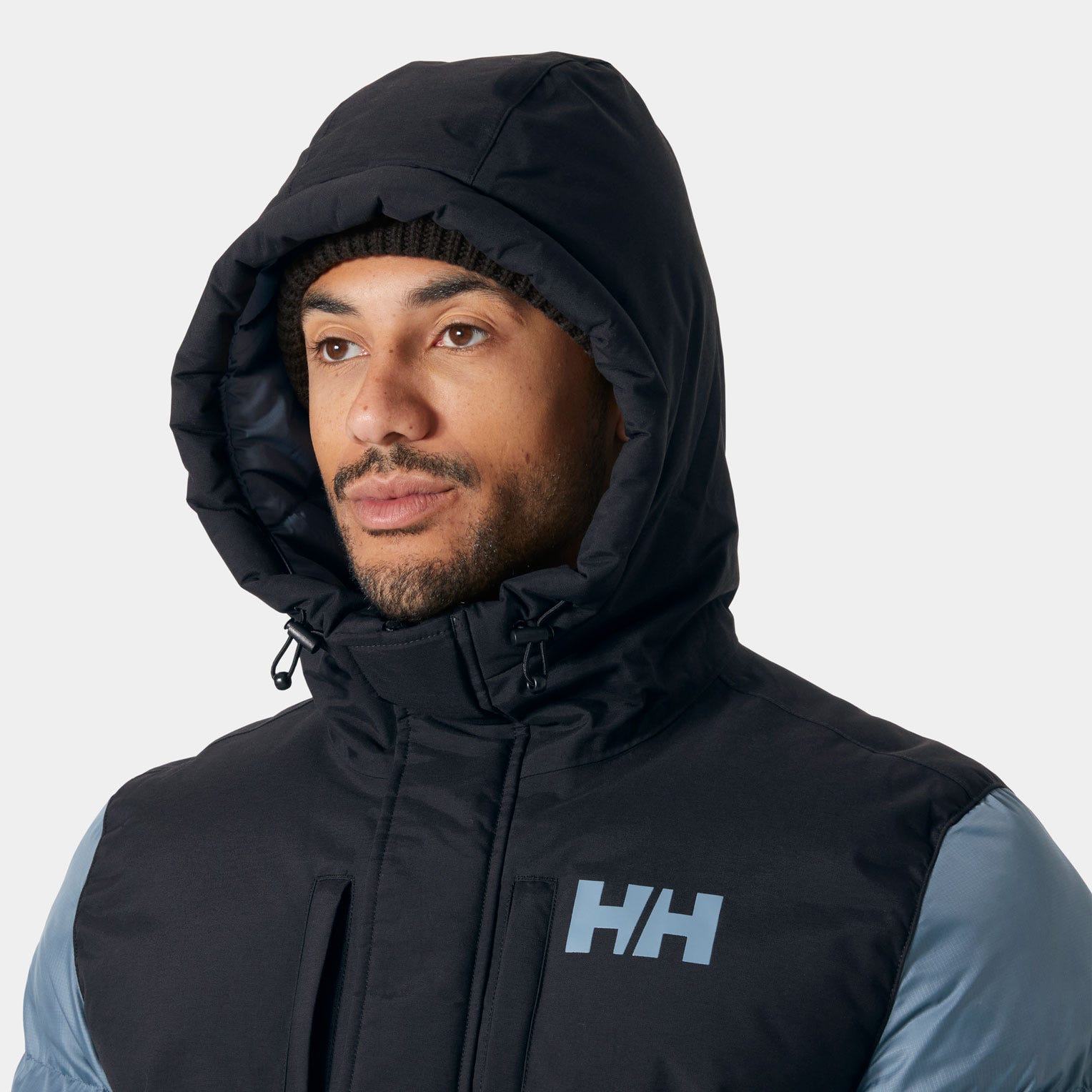 Men's Active Puffy Long Jacket - 601 WASHED NAVY