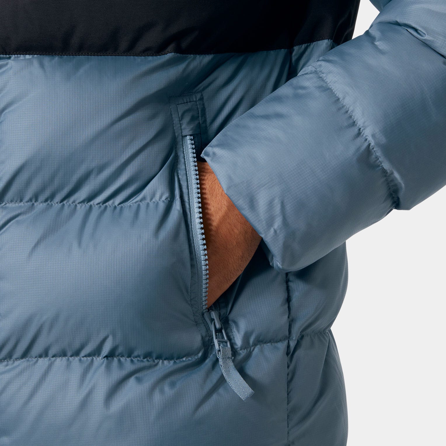 Men's Active Puffy Long Jacket - 601 WASHED NAVY