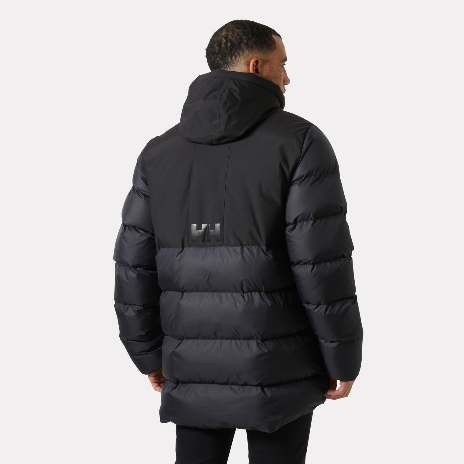 Men's Active Puffy Long Jacket - 990 BLACK