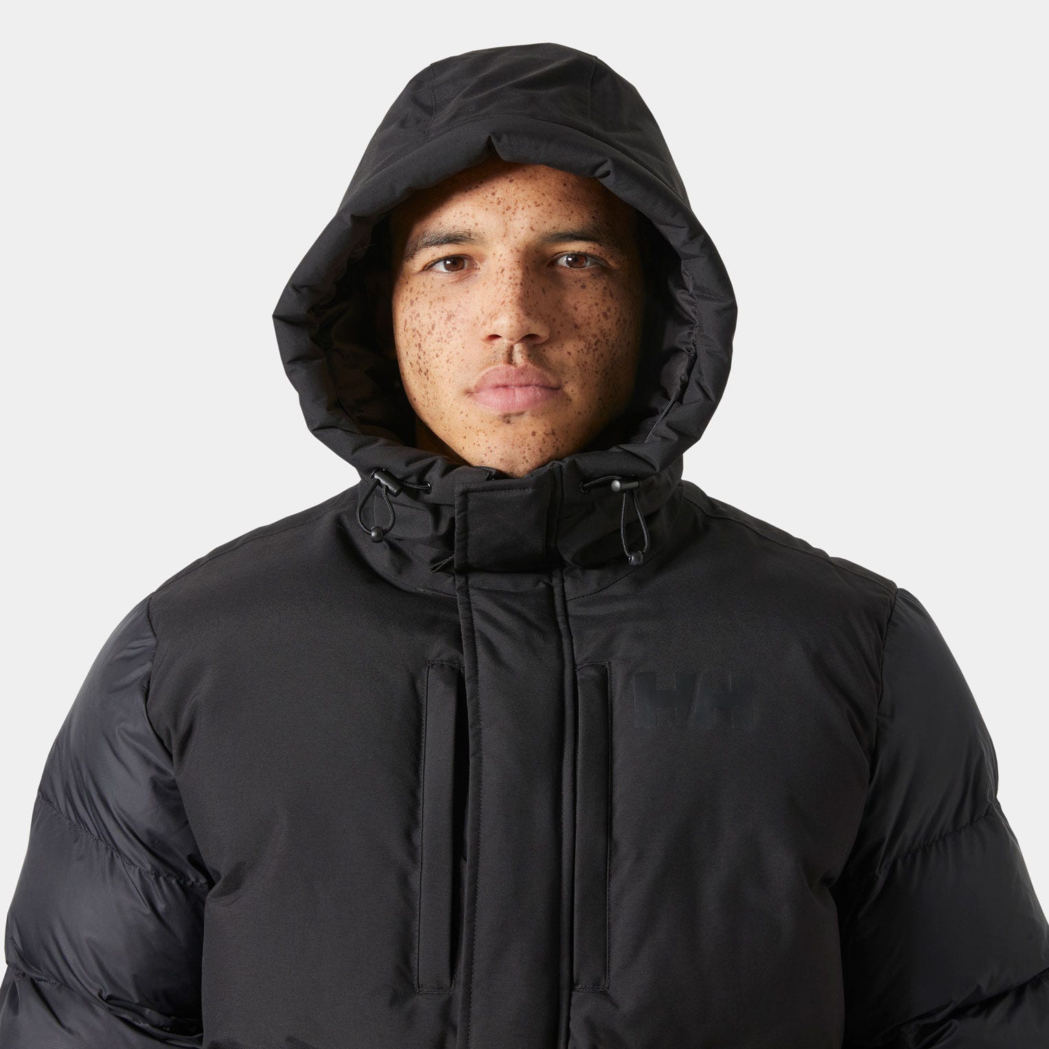 Men's Active Puffy Long Jacket - 990 BLACK