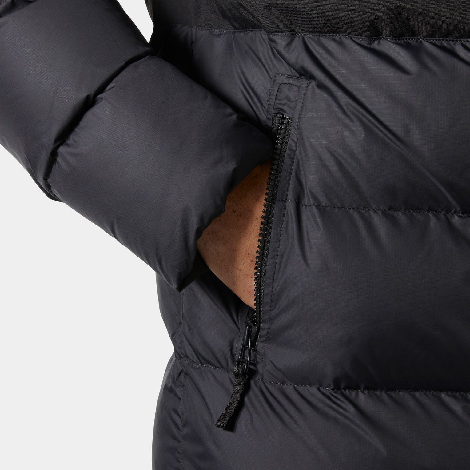 Men's Active Puffy Long Jacket - 990 BLACK
