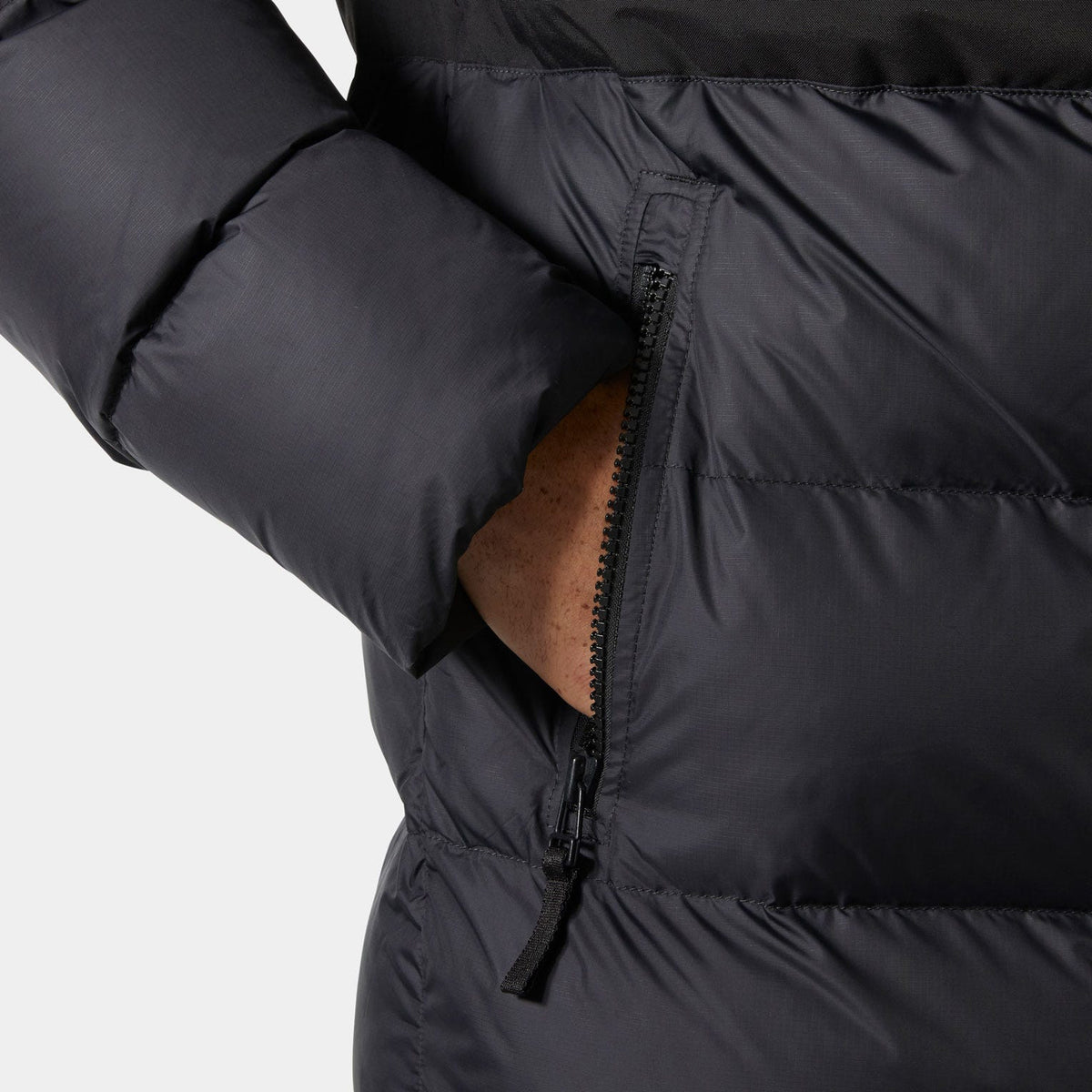 Men's Active Puffy Long Jacket - 990 BLACK