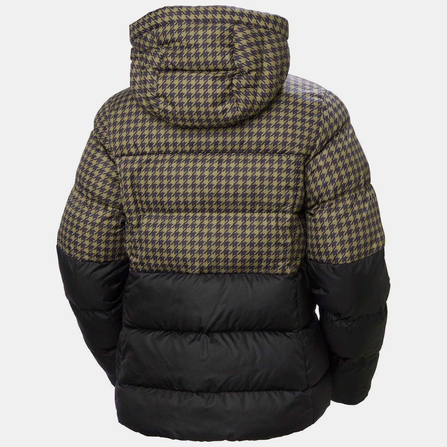 Women's ACTIVE Puffy Jacket - 718 SEPIA HOUNDSTOOTH AOP