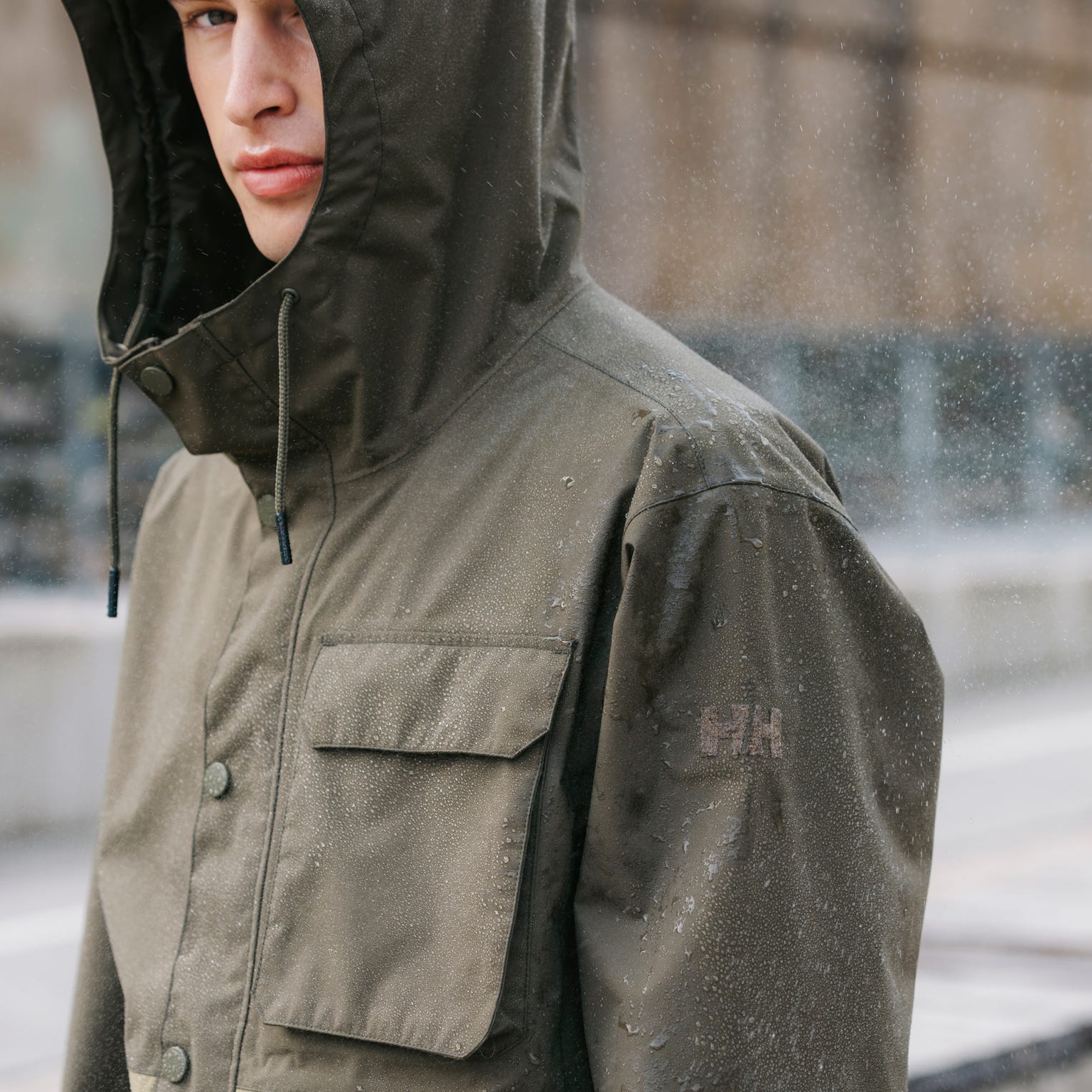 Men's Escape Utility Rain Jacket - 431 UTILITY GREEN