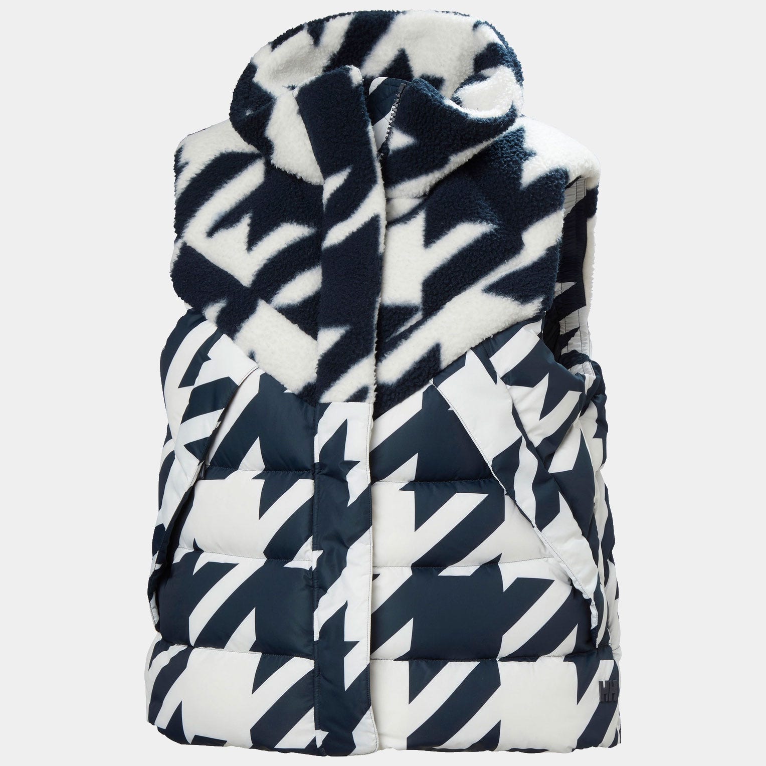 Women's Bliss Down Vest - 597 NAVY HOUNDSTOOTH AOP