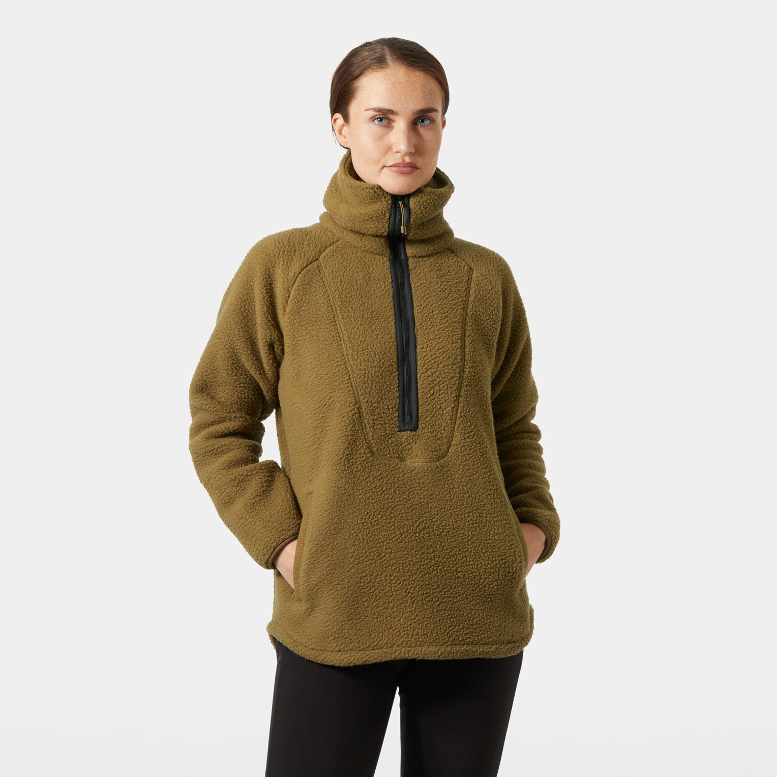 Women's Bliss Pile Fleece 1/2 Zip - 718 SEPIA