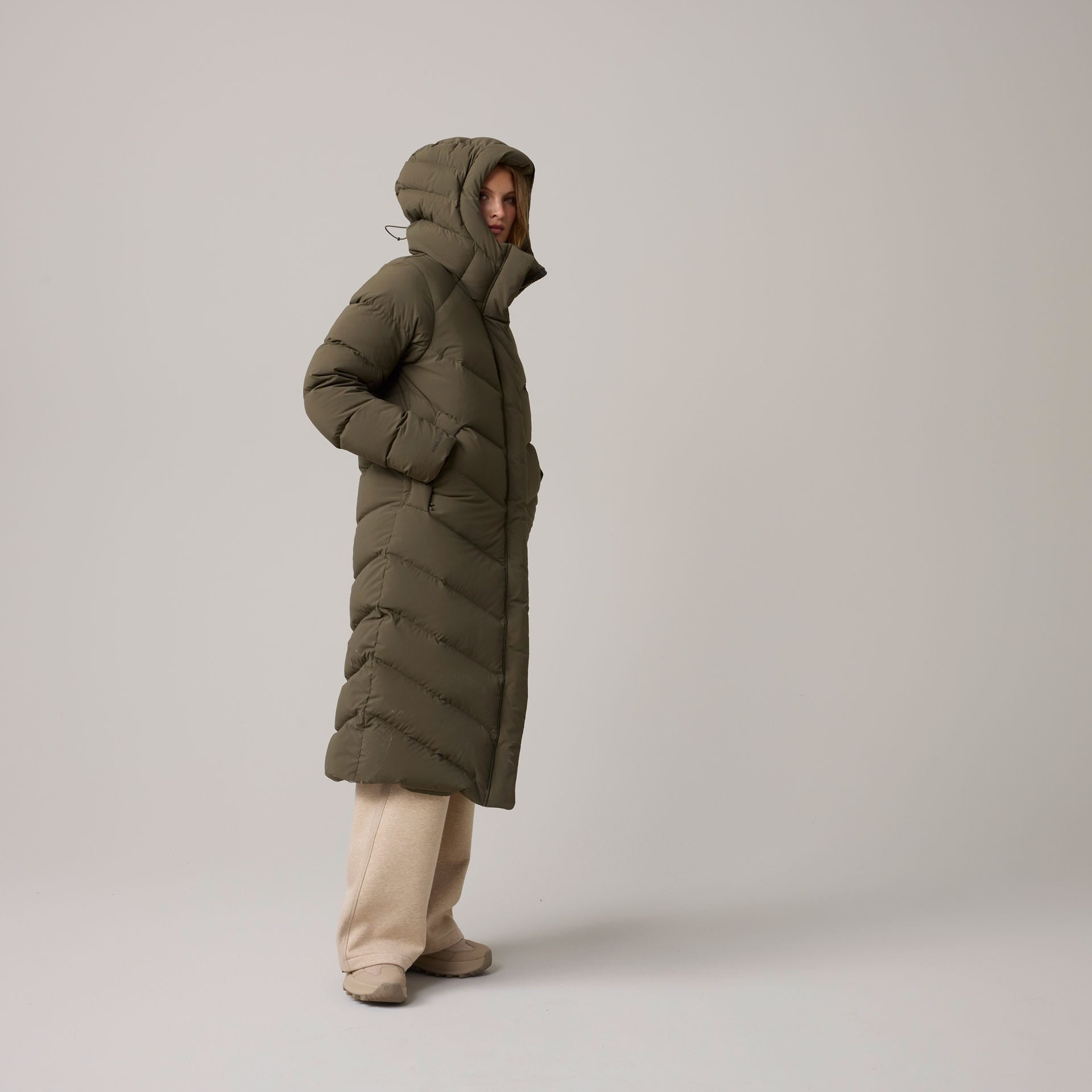 Women’s Helly Puff Long Down Parka - 431 UTILITY GREEN