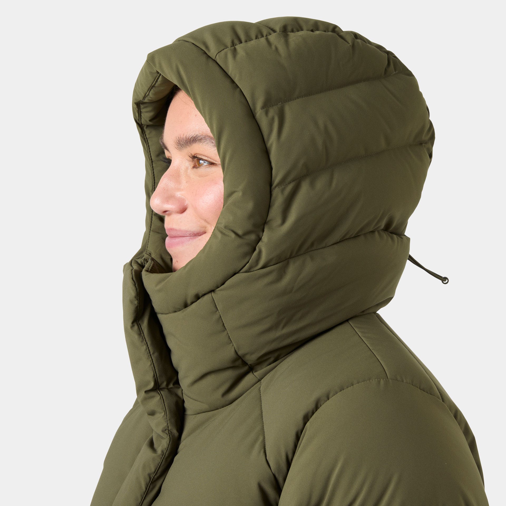 Women’s Helly Puff Long Down Parka - 431 UTILITY GREEN