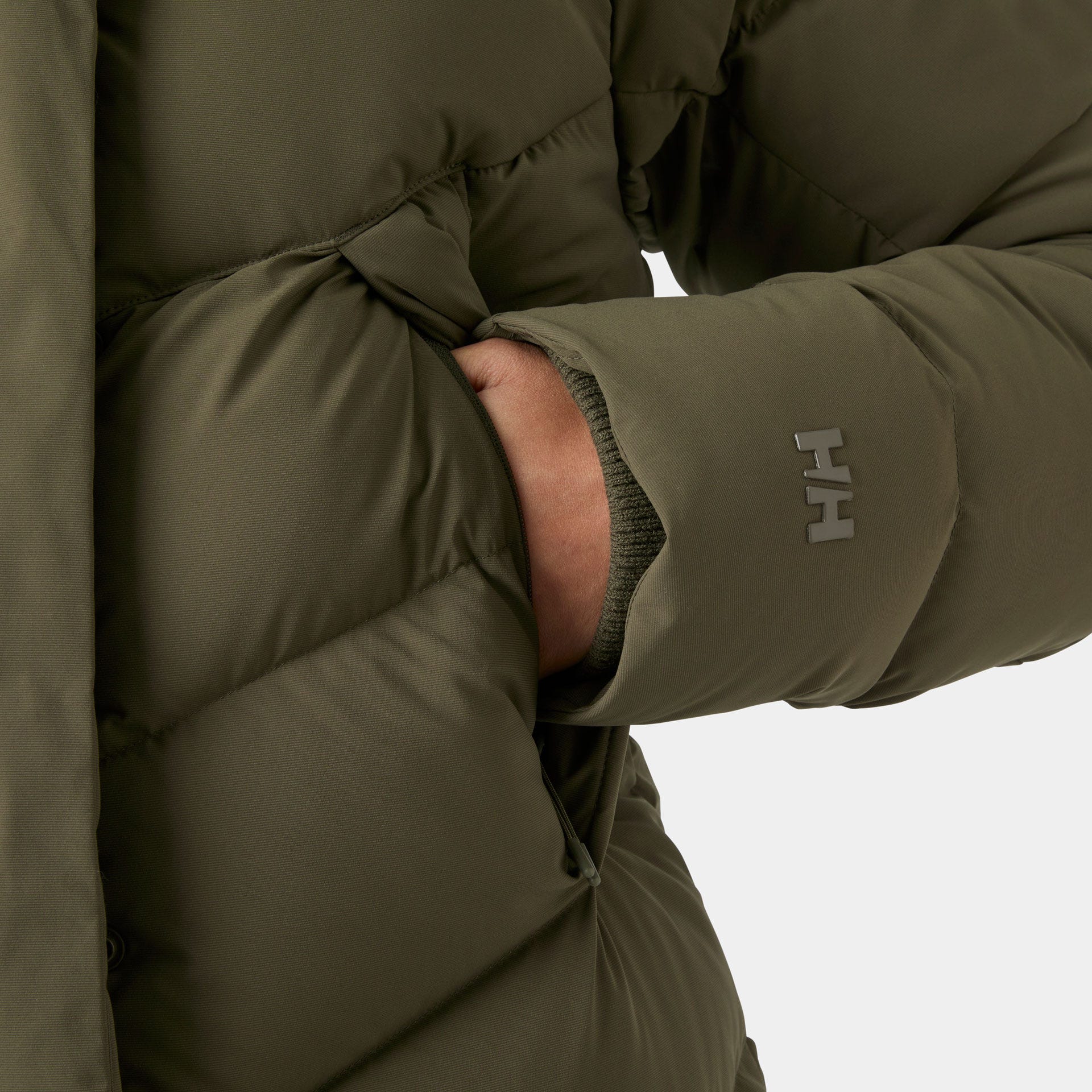 Women's Helly Puff Down Parka - 431 UTILITY GREEN