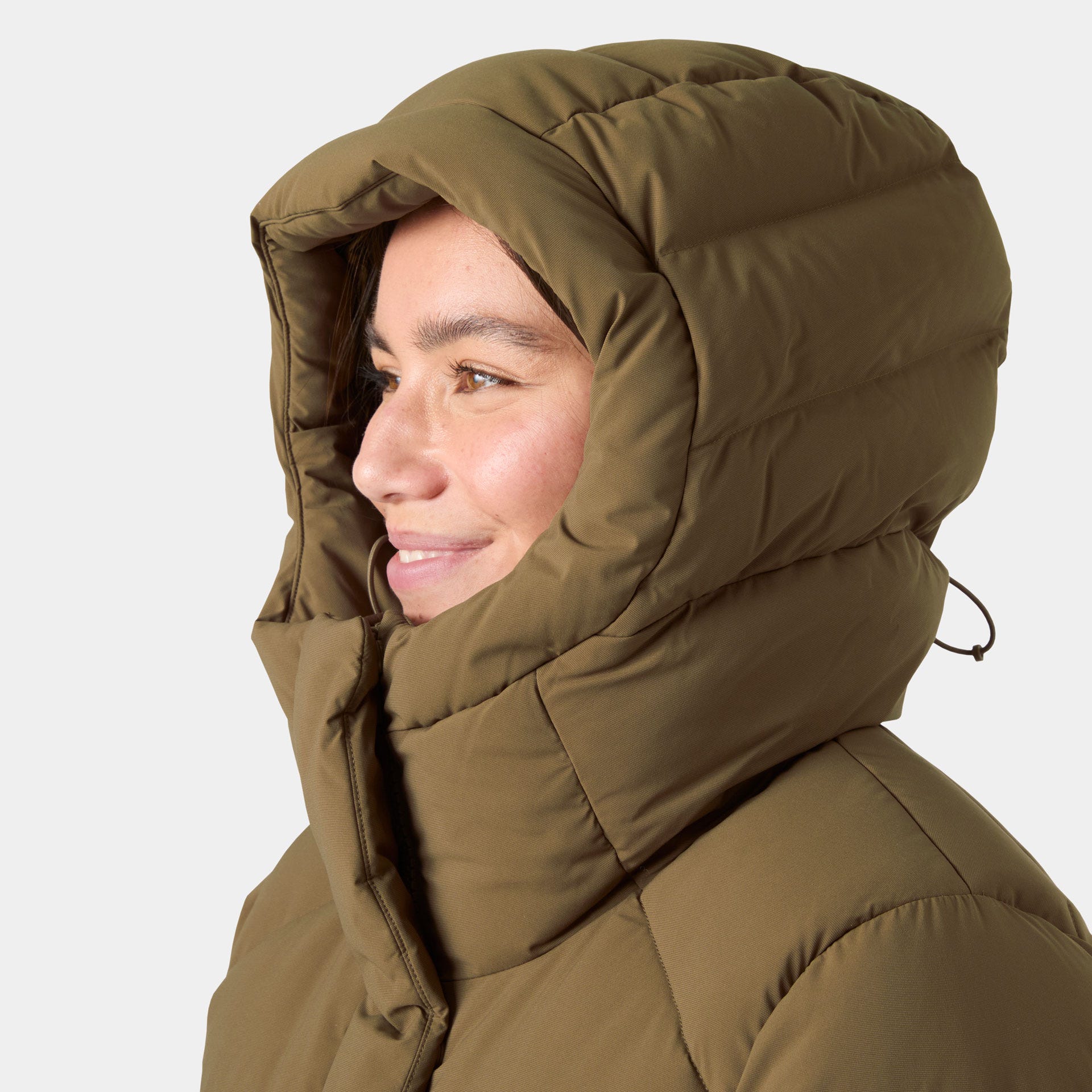 Women's Helly Puff Down Parka - 718 SEPIA