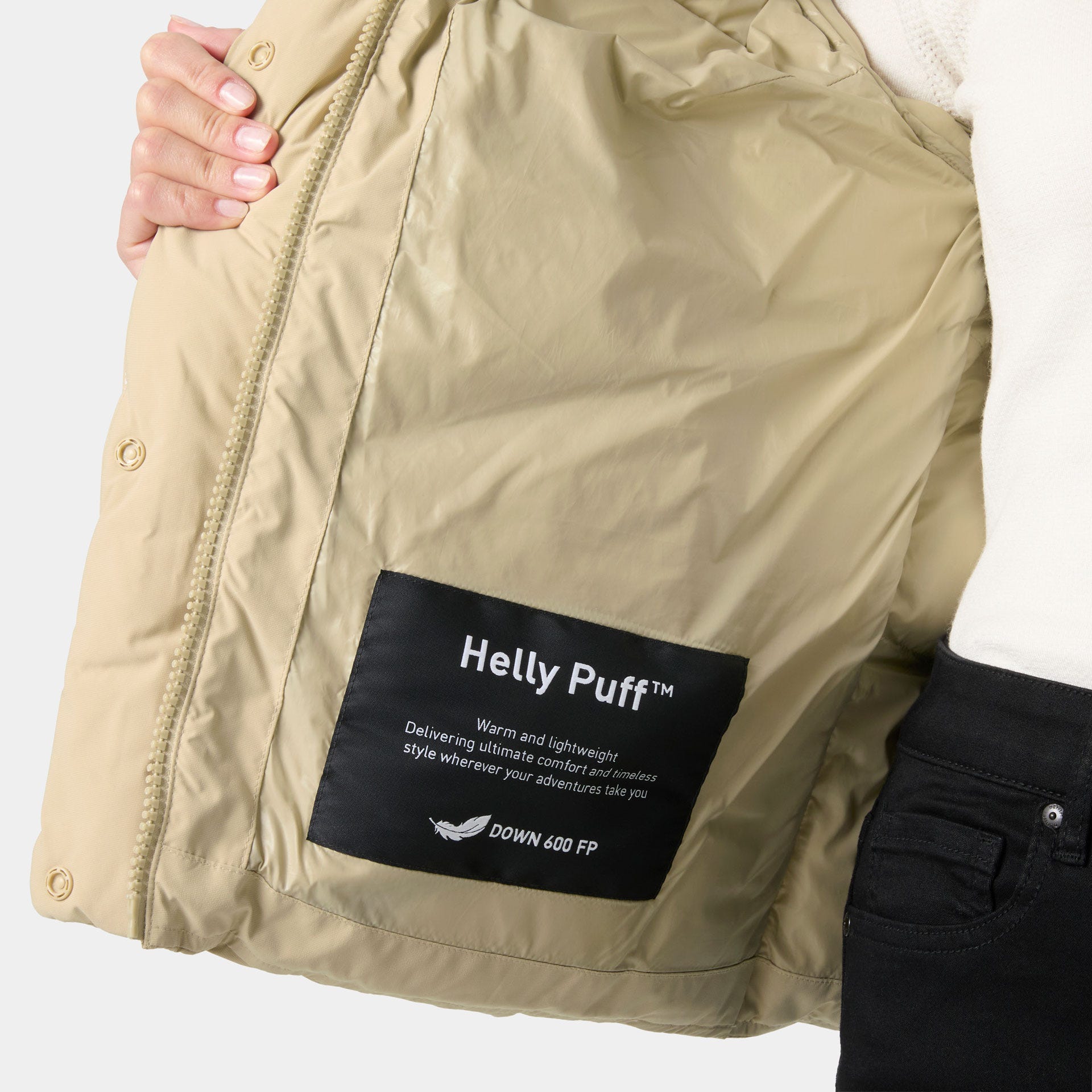 Women’s Helly Puff Down Jacket - 078 KHAKI / SAND