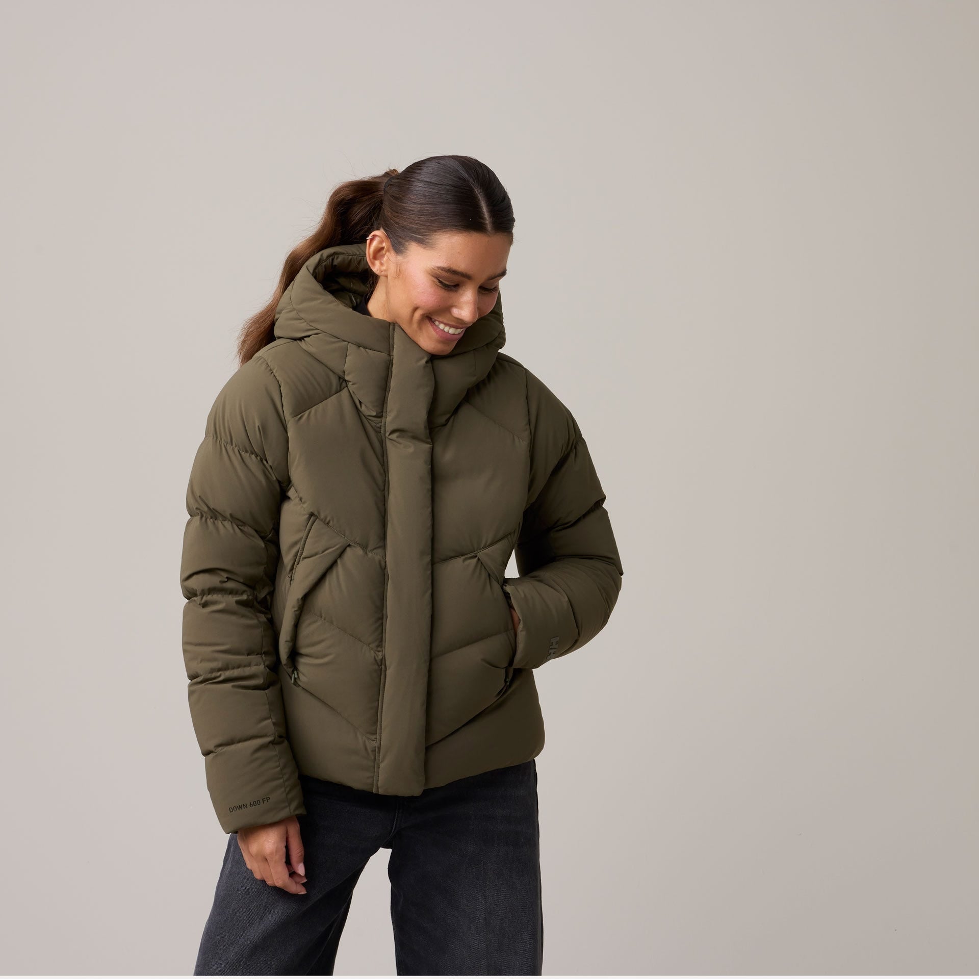 Women’s Helly Puff Down Jacket - 431 UTILITY GREEN
