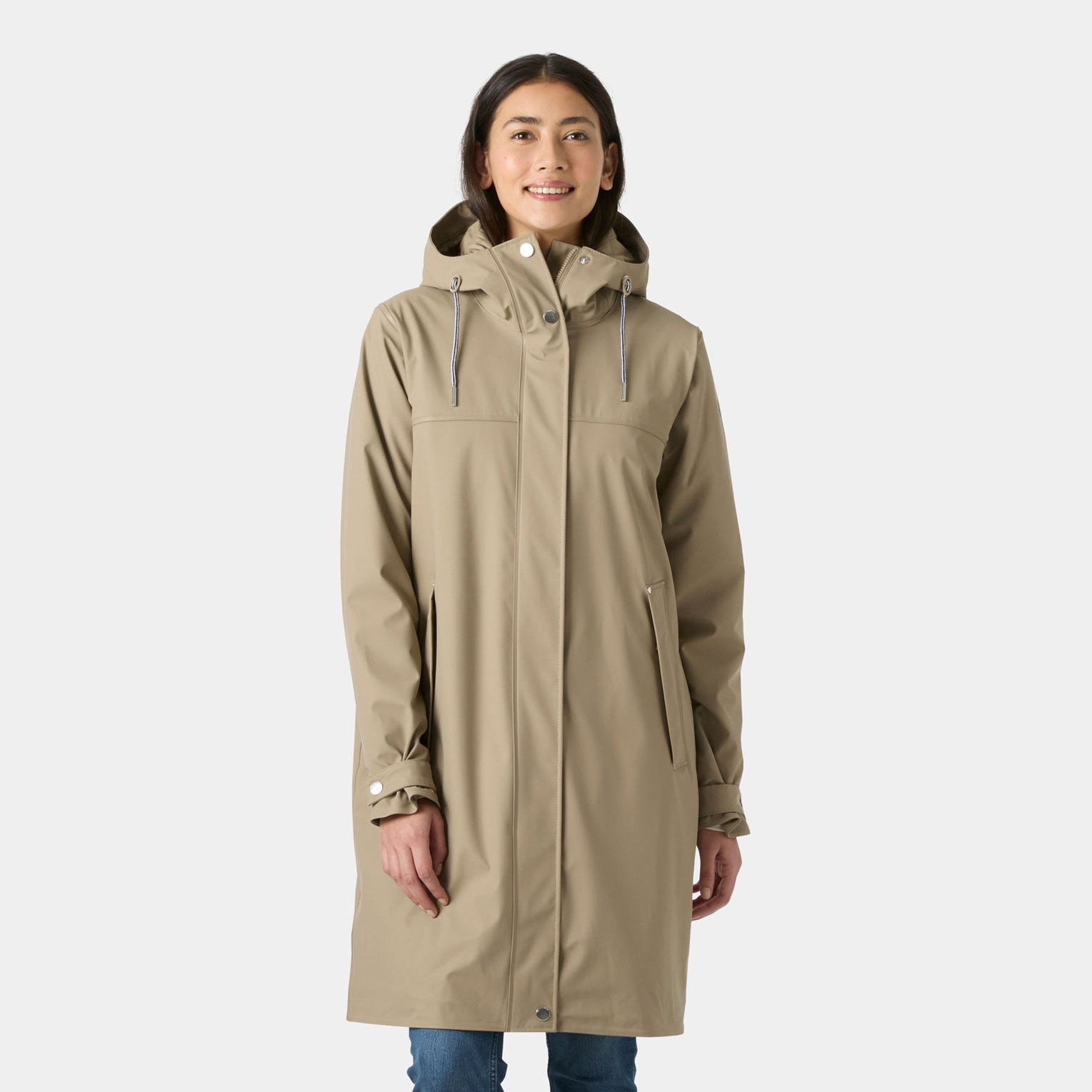 Women’s Moss Insulated PU Coat - 757 PEBBLE