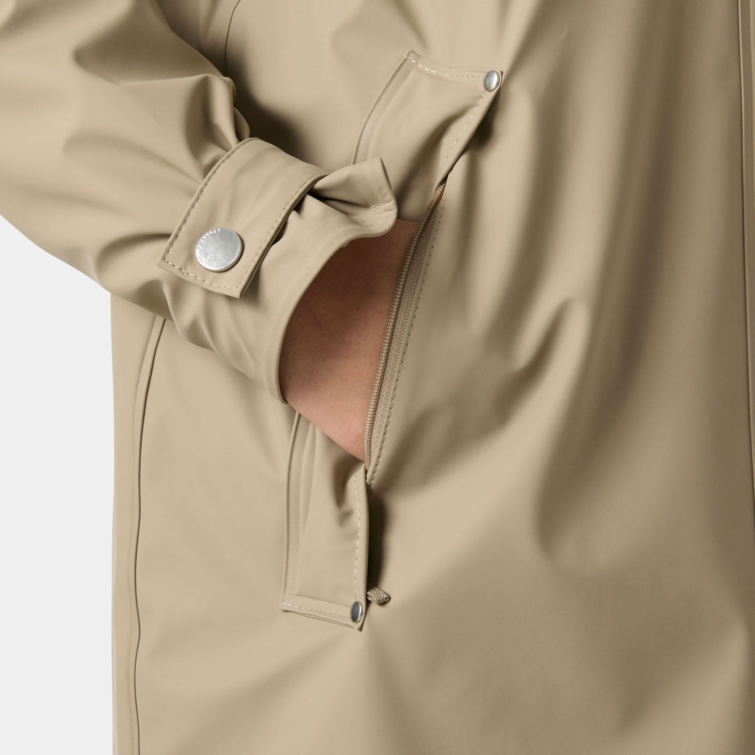 Women’s Moss Insulated PU Coat - 757 PEBBLE