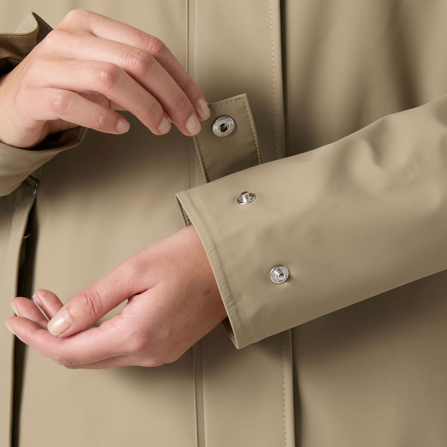 Women’s Moss Insulated PU Coat - 757 PEBBLE