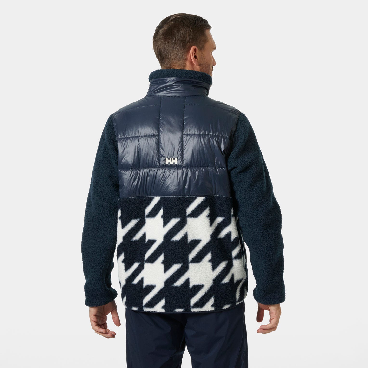 Men's Village Hybrid Jacket - 597 NAVY HOUNDSTOOTH AOP