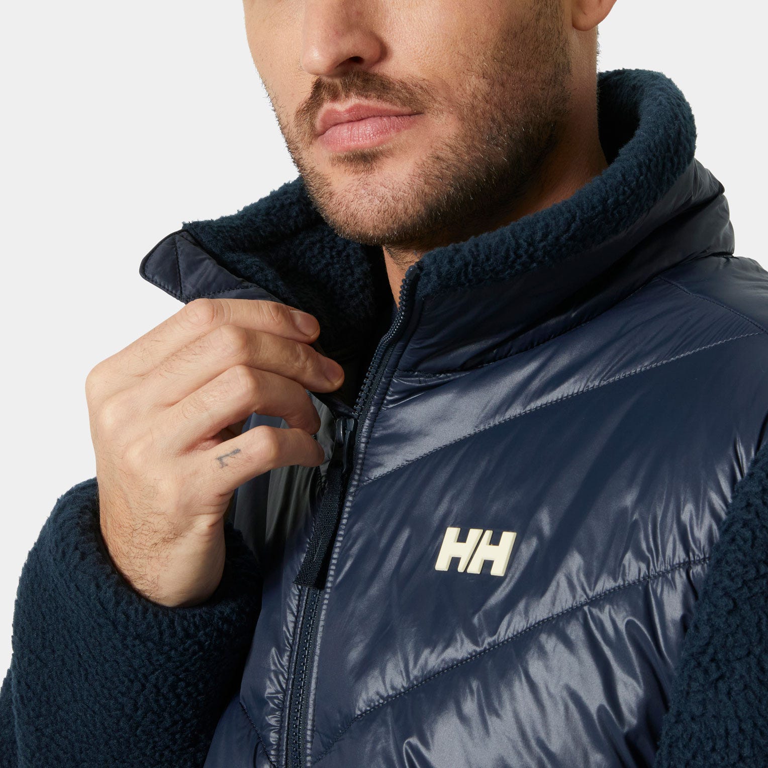 Men's Village Hybrid Jacket - 597 NAVY HOUNDSTOOTH AOP
