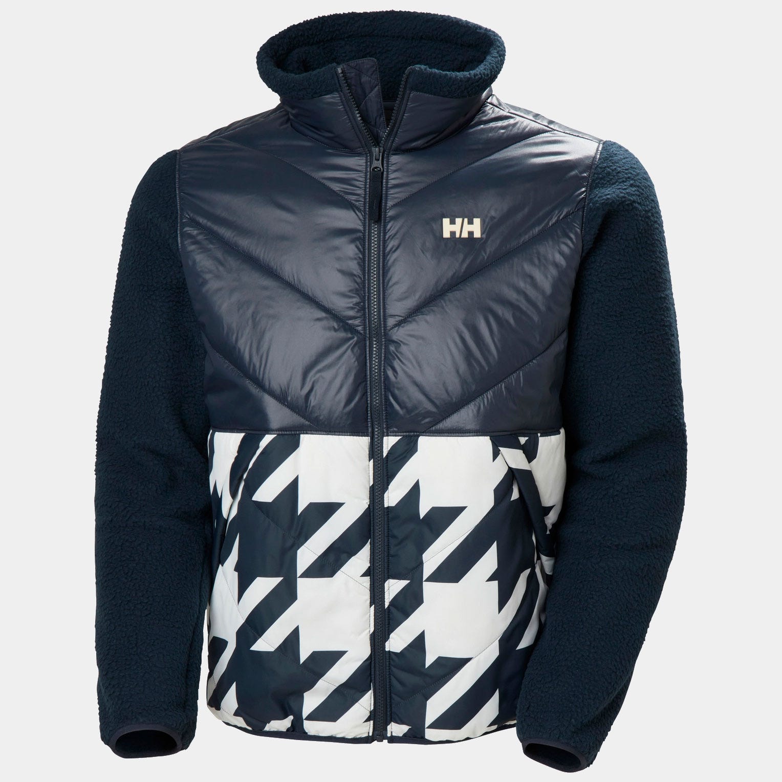 Men's Village Hybrid Jacket - 597 NAVY HOUNDSTOOTH AOP