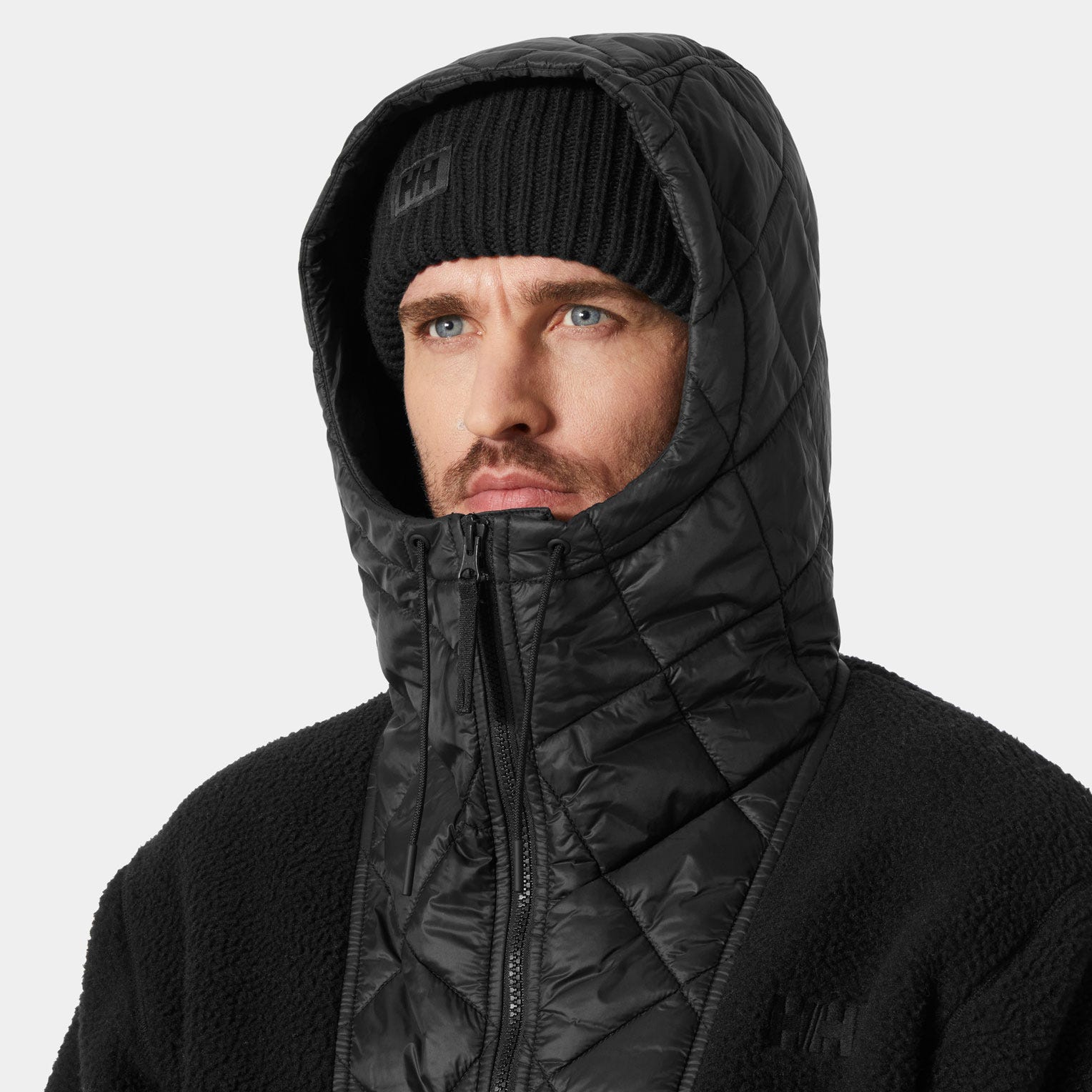 Men's Stowe Hooded Hybrid Jacket - 990 BLACK