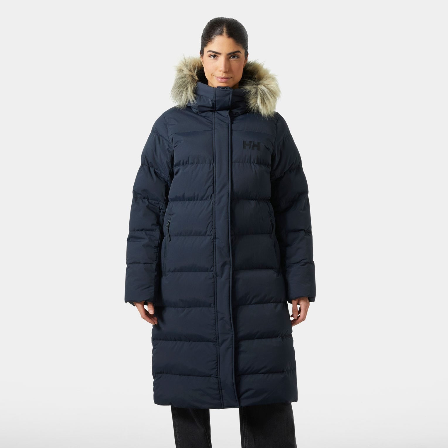 Women's Aria Long Parka - 597 NAVY