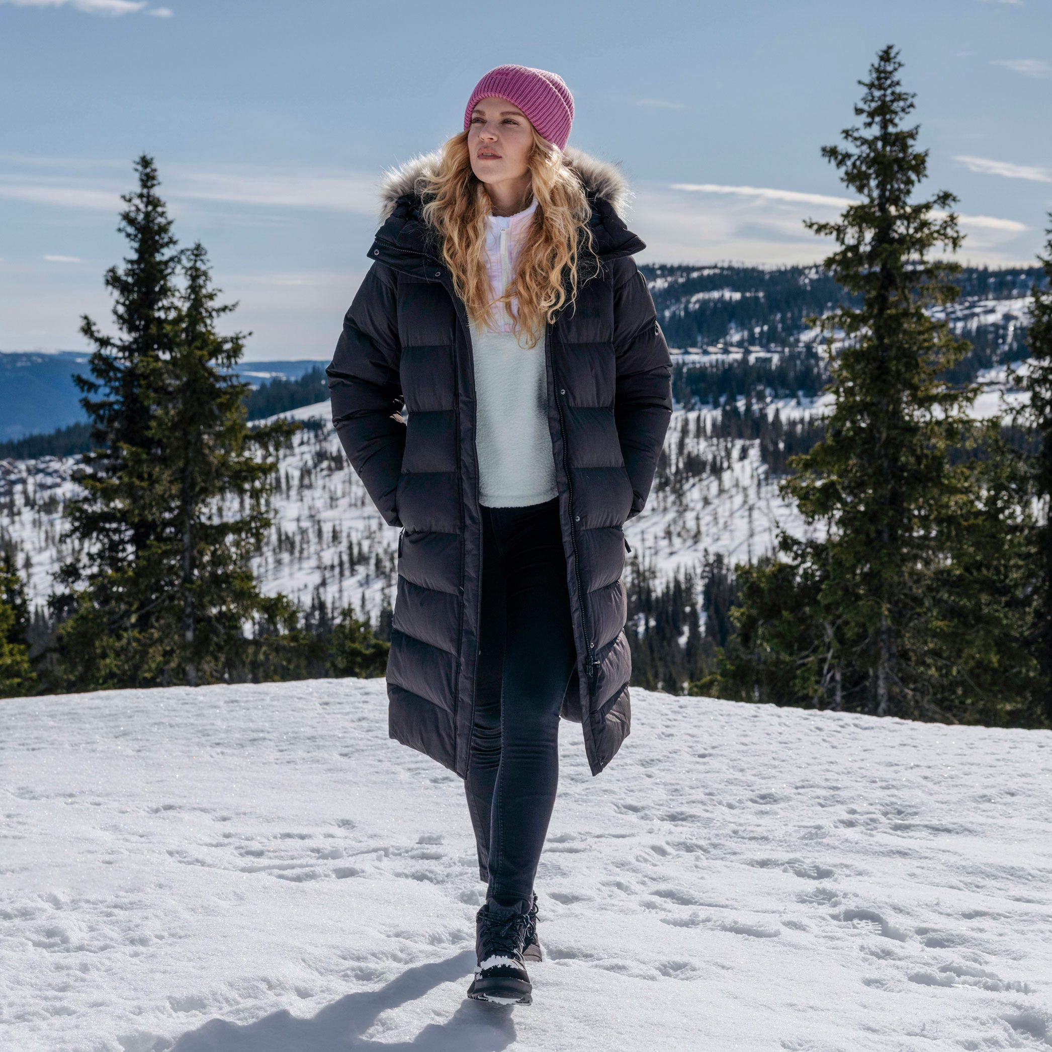 Women's Aria Long Parka - 990 BLACK