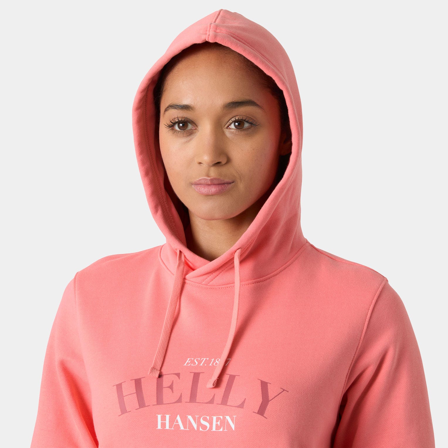Women's Core Graphic Hoodie - 066 CORAL ALMOND